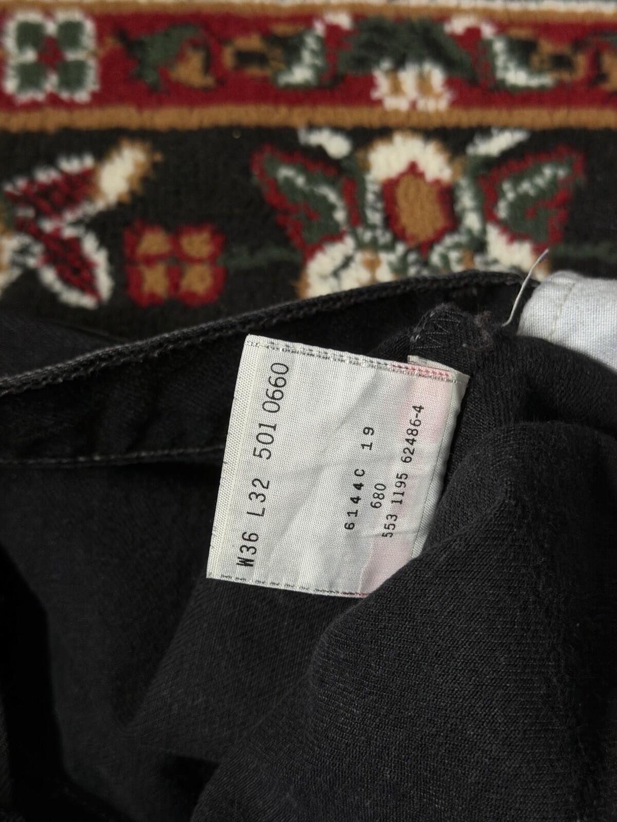 Vintage Levi's 501 Button Fly 90s Jeans Made in USA Black Denim Mens 36/32 Faded