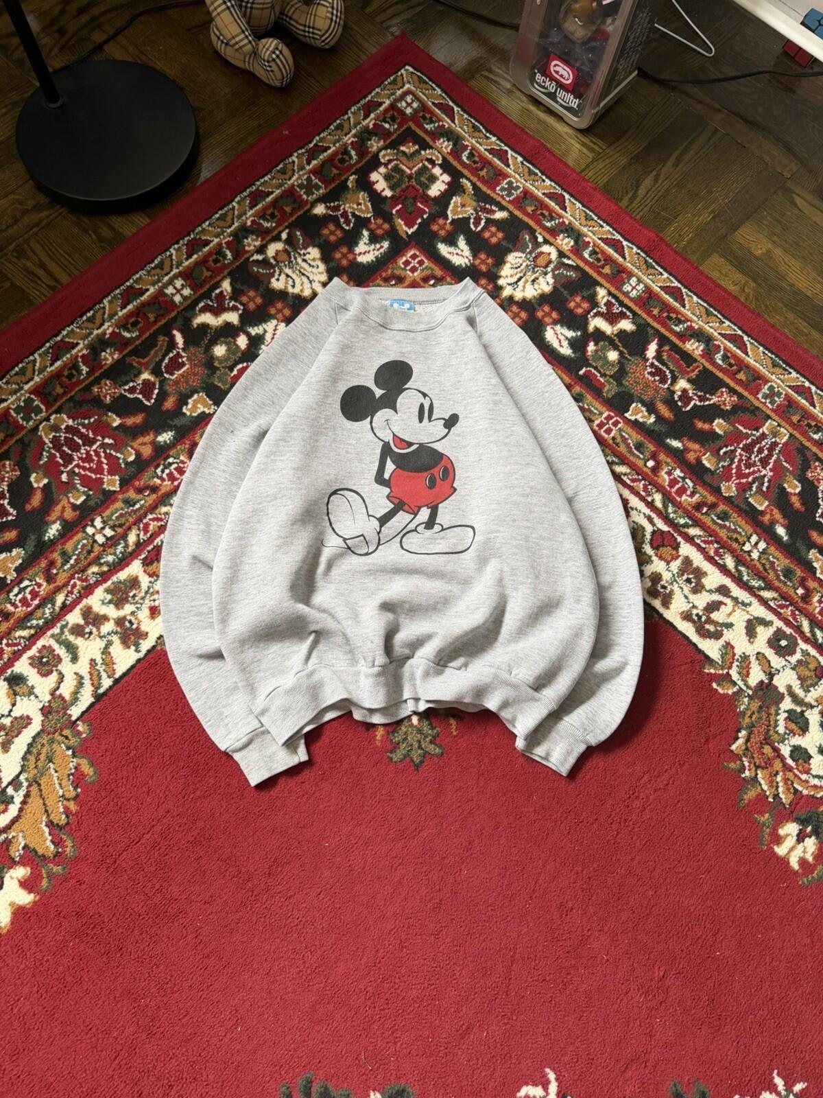 Vintage Mickey Mouse Disney Crewneck Sweatshirt 80s Made In USA L