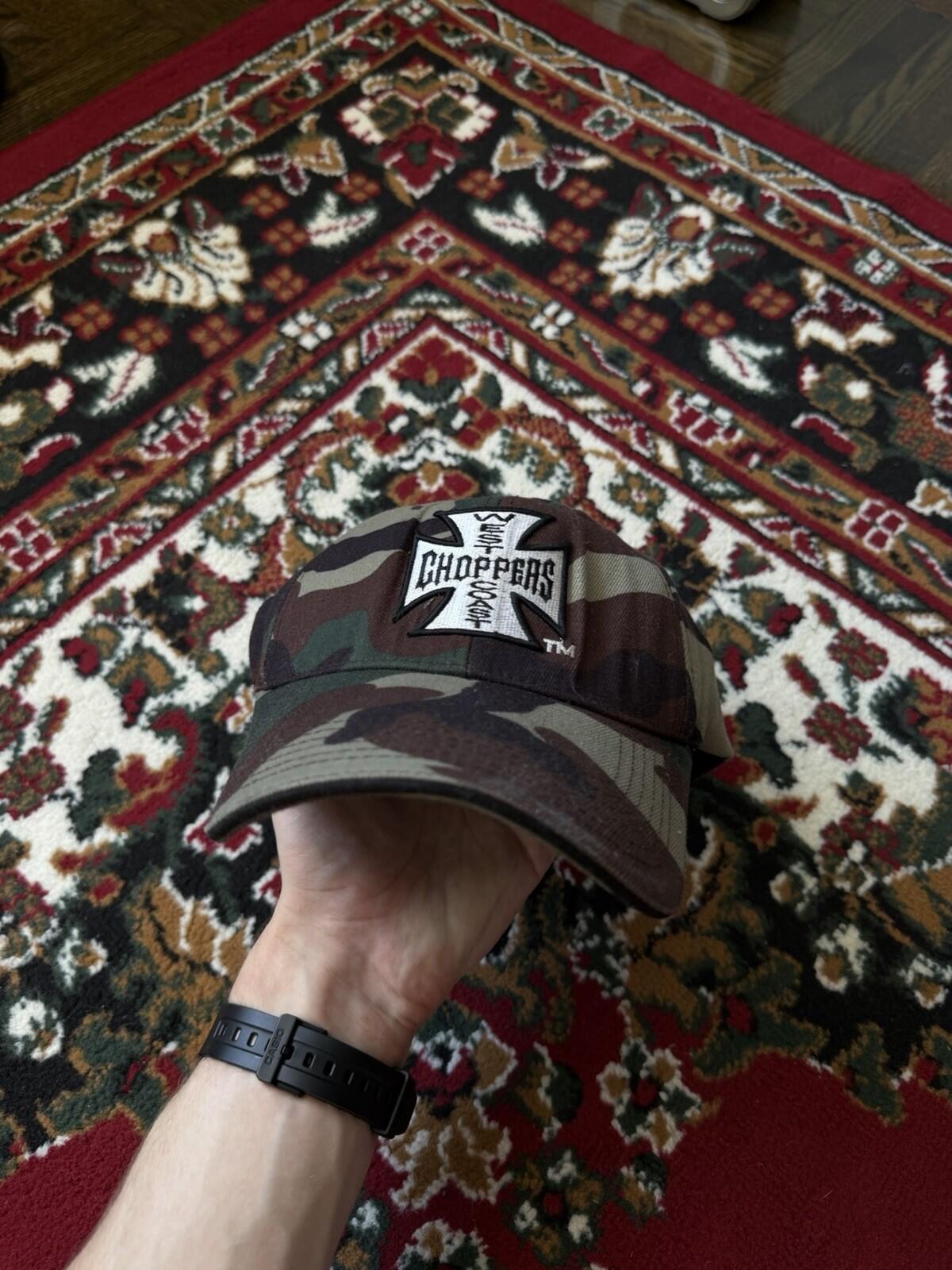 Y2K West Coast Choppers Vintage Camo Cap Hat Size OS