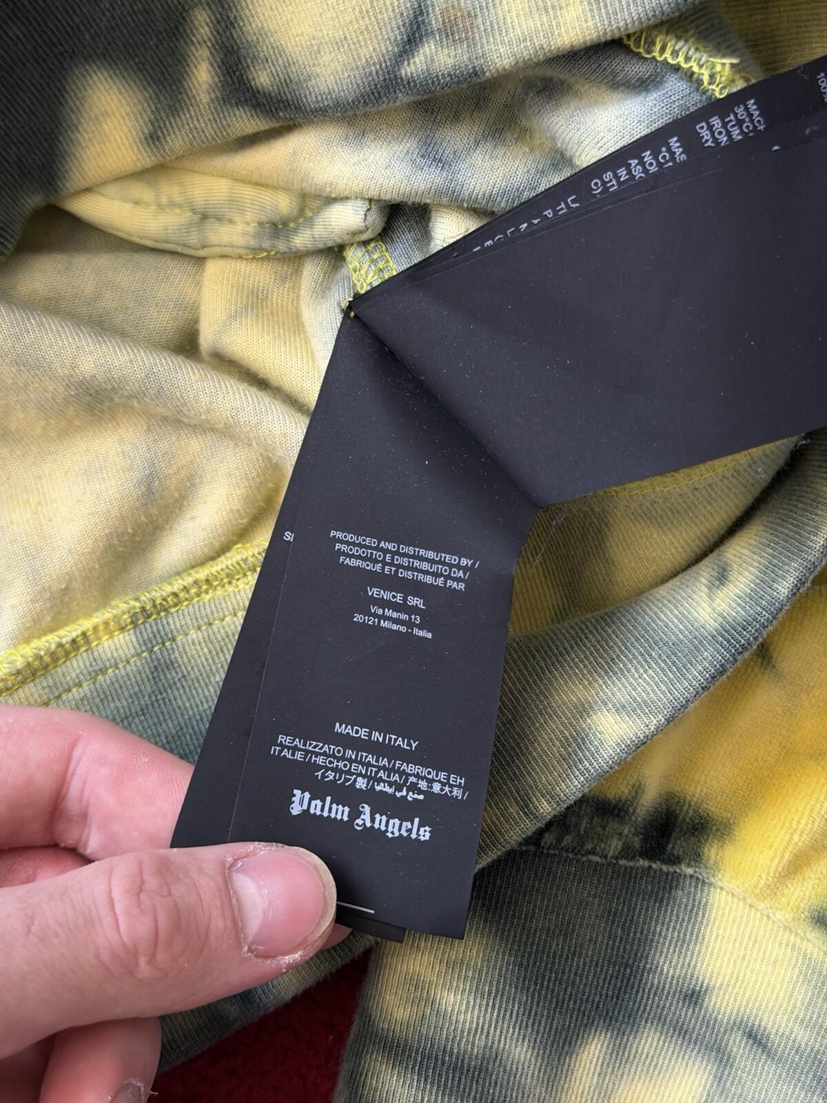 Palm Angels Yellow Tie Dye Velour Track Jacket Yellow Size XL