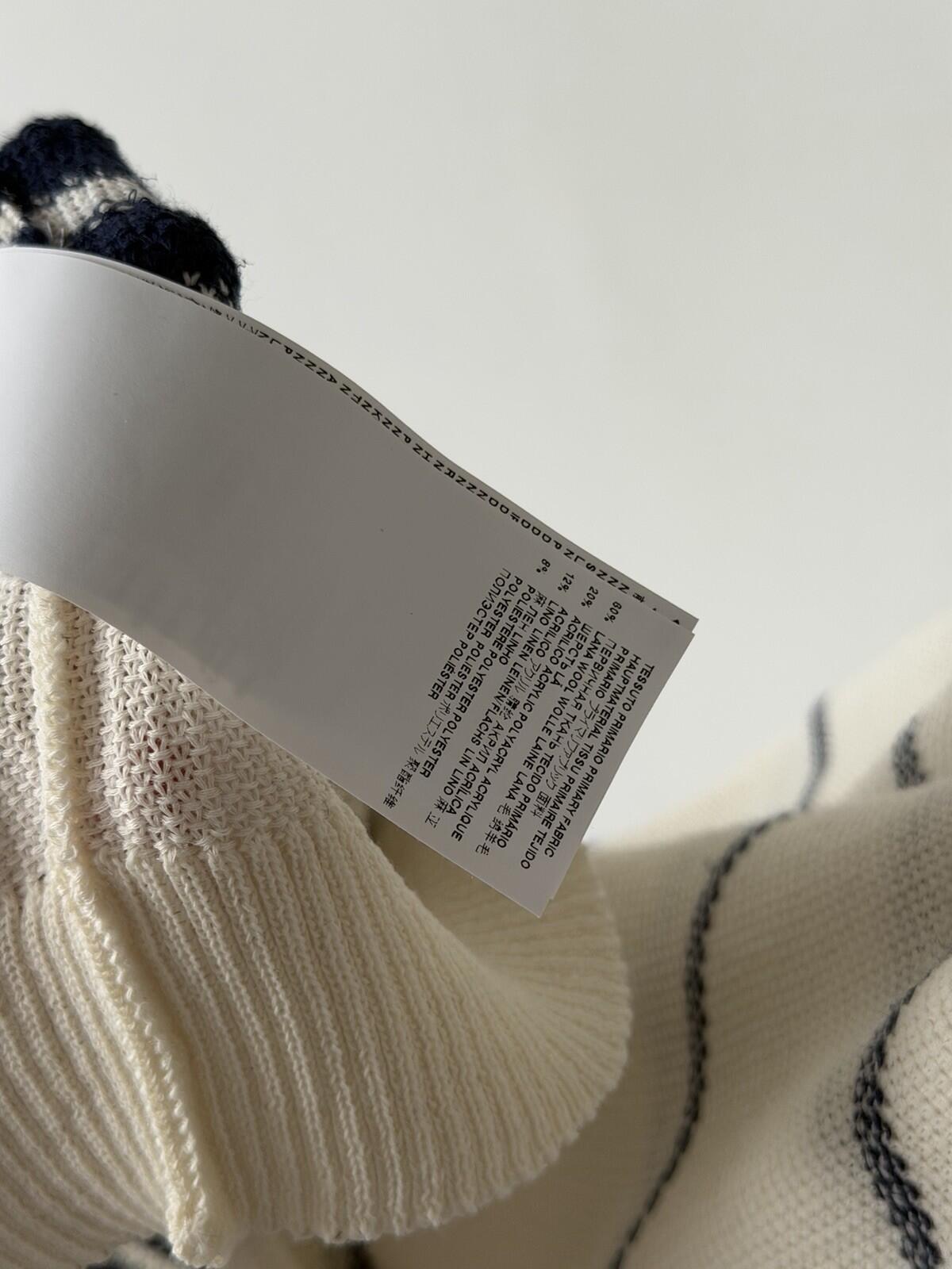 Maison Martin Margiela Oversized Striped Knit Sweater Wool Blend