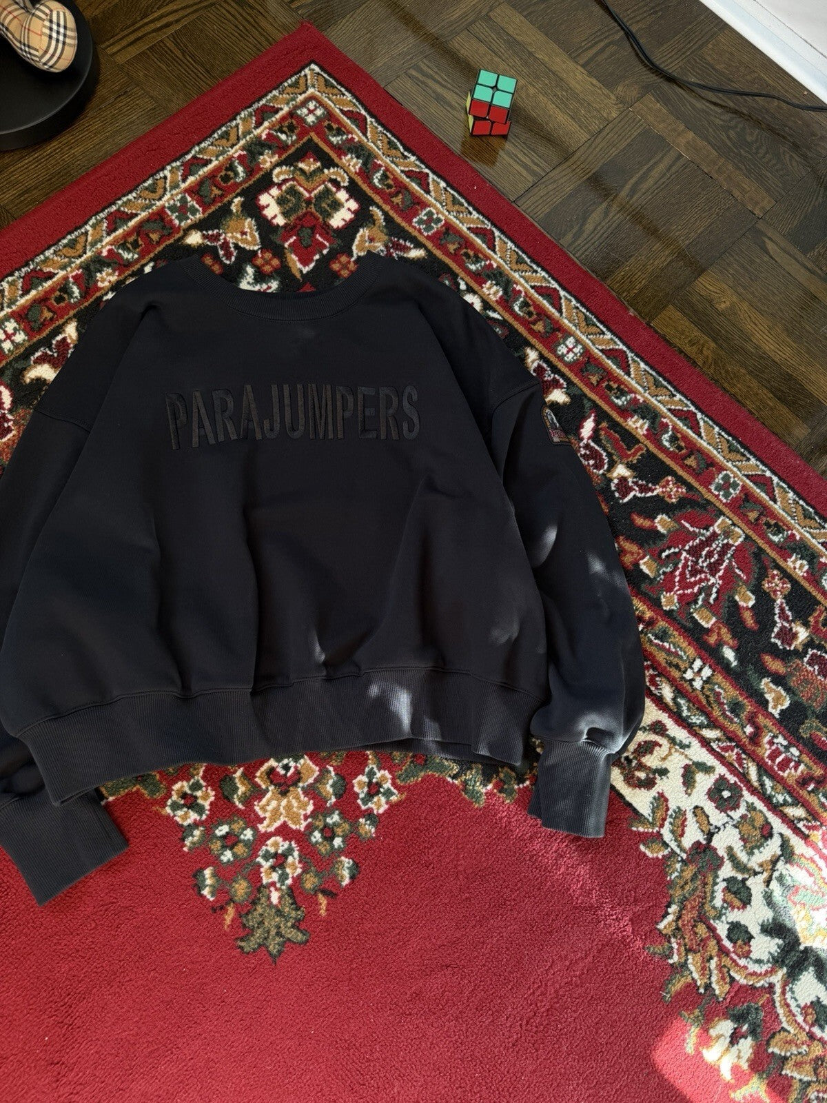 Parajampers Logo Basic Crewneck Sweatshirt Patched Sweater Womens