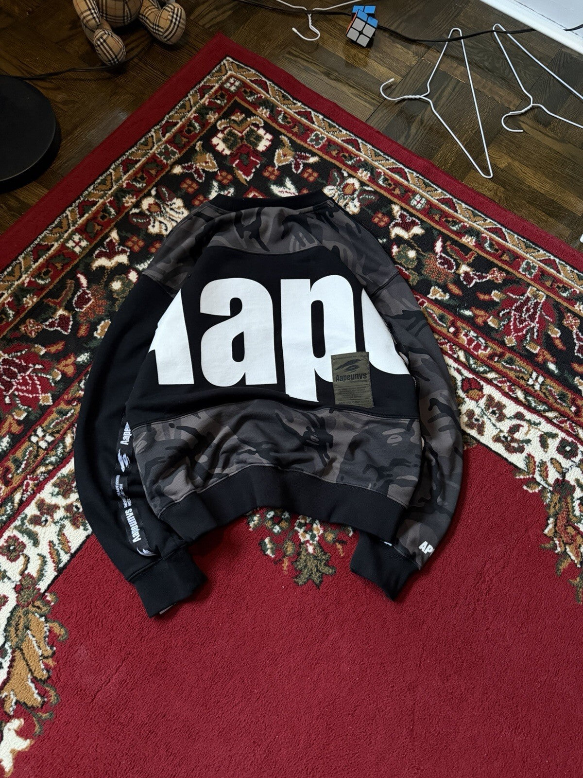 Aape By Abathing Ape Universe Camo Black Sweater Size S Sweatshirt Bape