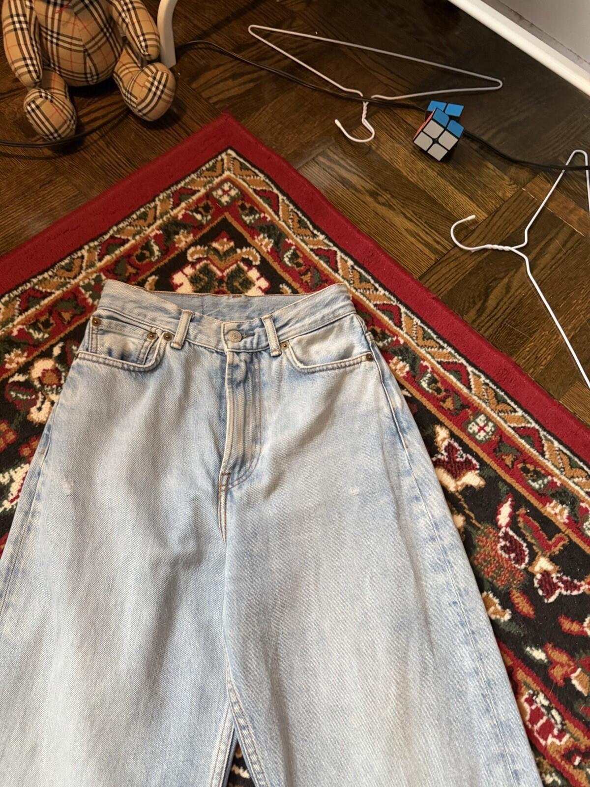 Acne Studios Relaxed Fit Jeans Mid Blue Size 25/30 Straight Leg