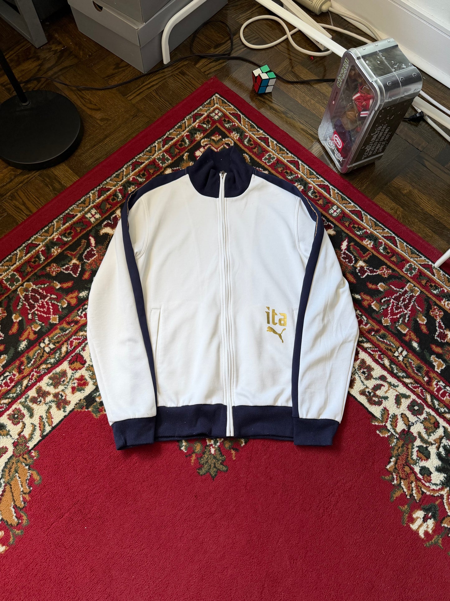 Puma Italy Vinatge Football / Soccer Track Zip Up Jacket