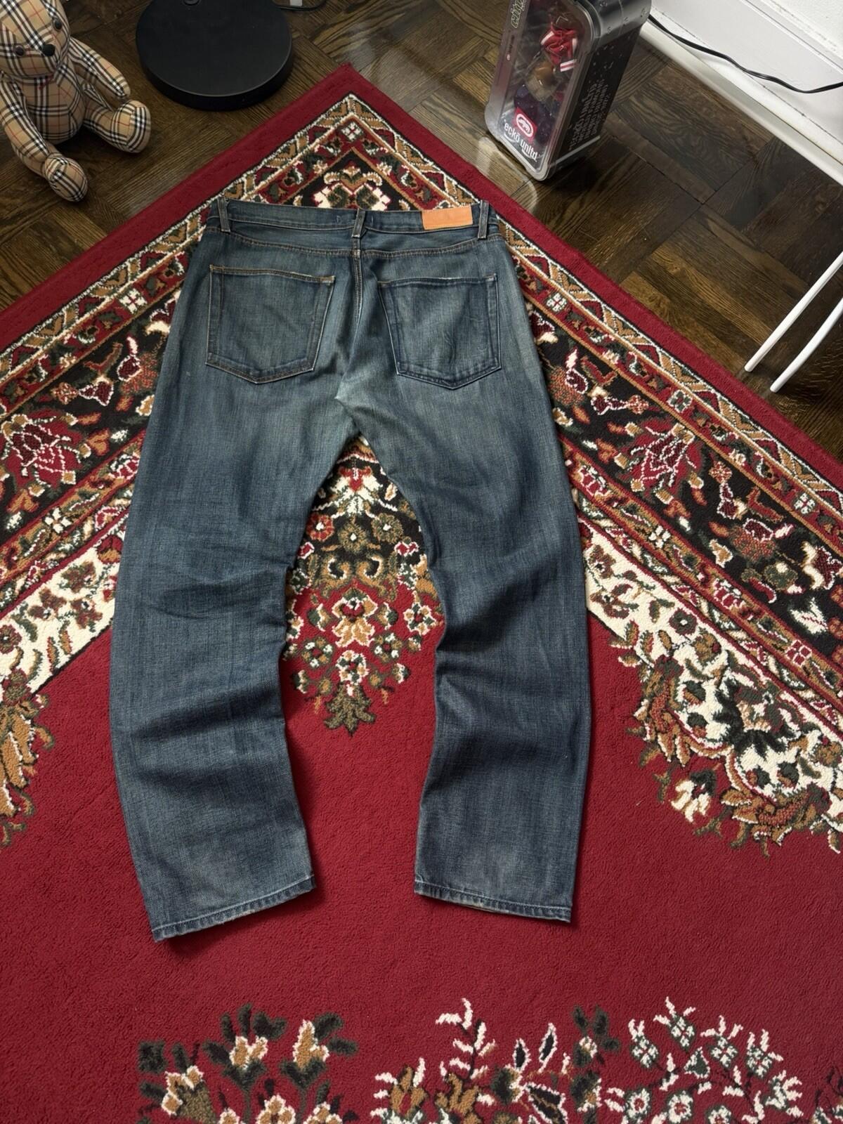 Acne Jeans Washed Classic Straight Leg Dark Wash Denim Cotton Mens 34/32