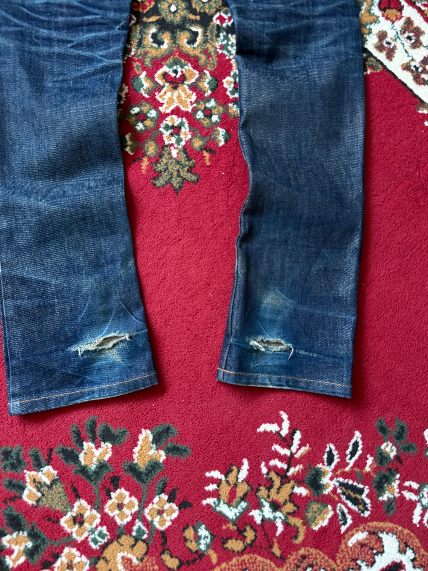 Apc Distressed New Cure Button Fly Denim - Jeans