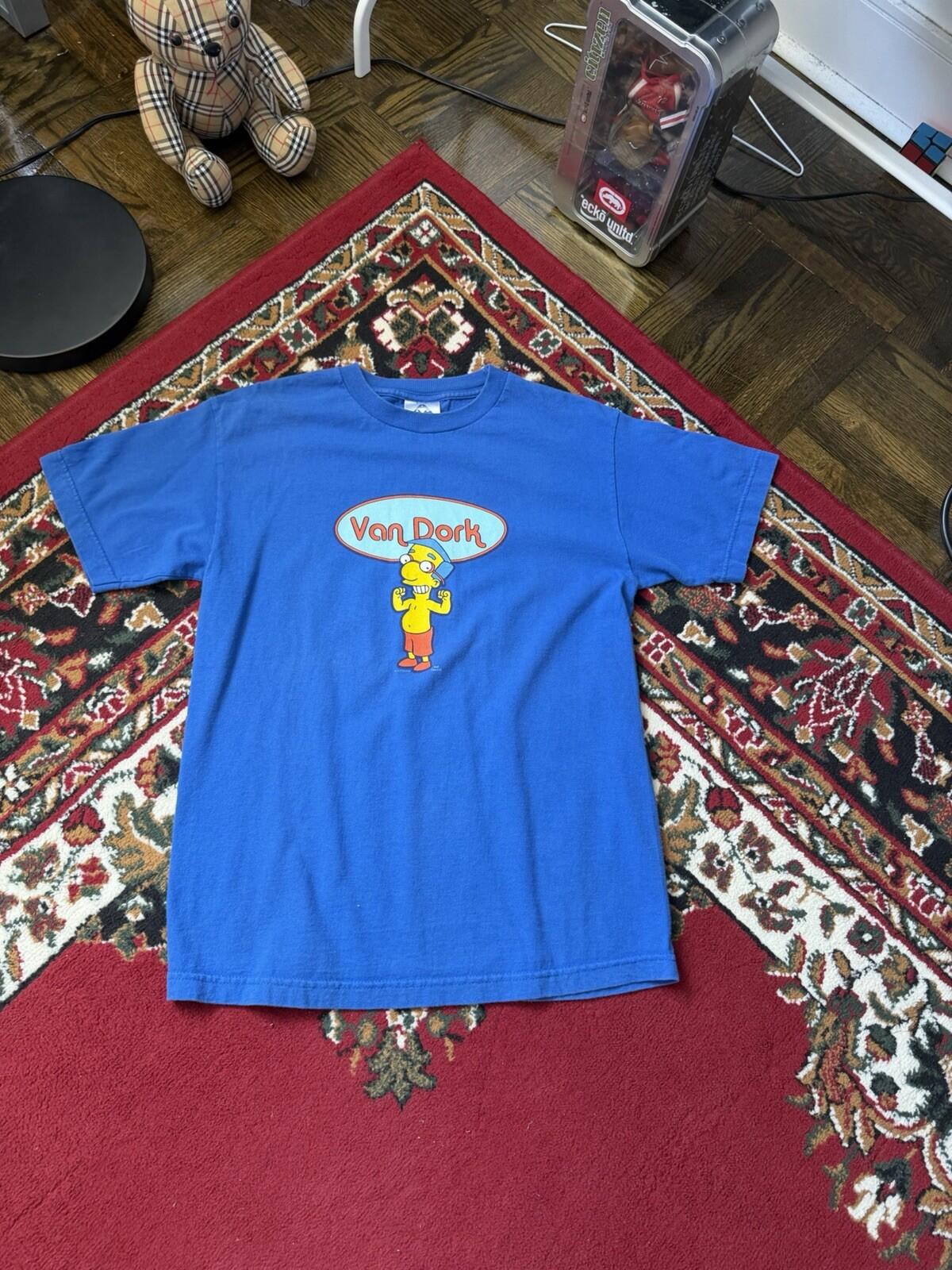 Y2K Vintage The Simpsons "Van Dork" Van Dutch Parody  Vintage Tee 00s 2004 Fox
