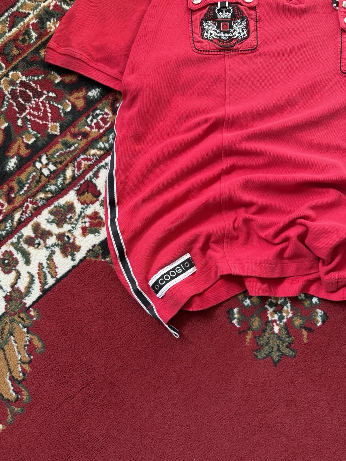 Vintage Coogi Embroidered Polo Shirt Size XL Black Big Logo HipHop Baggy Y2K RED