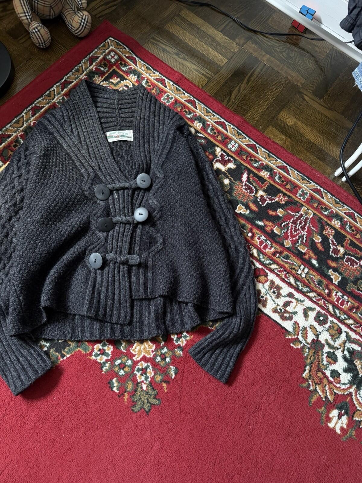Vintage Arancrafts Ireland Cable Knit Wool Cardigan Sweater Size L Womens