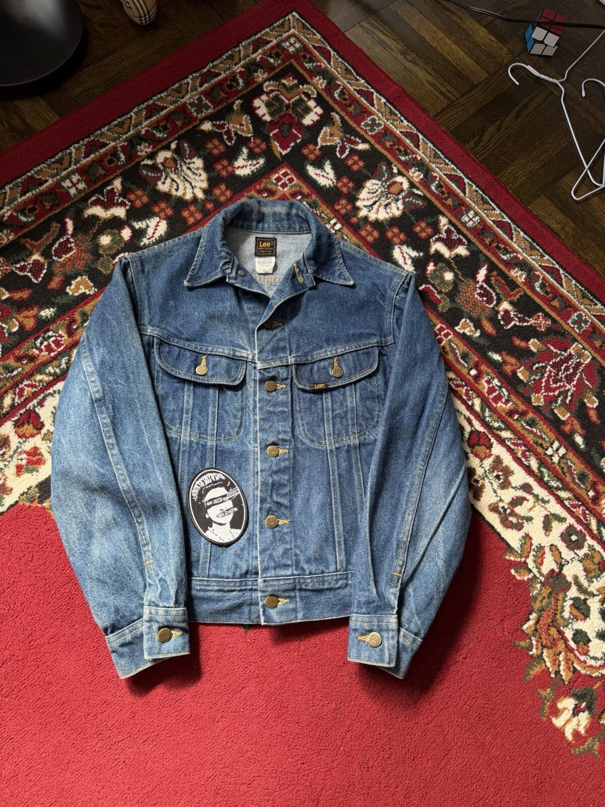 80s Lee Riders Vintage Denim Trucker Jacket Sex Pistols "god save the queen"