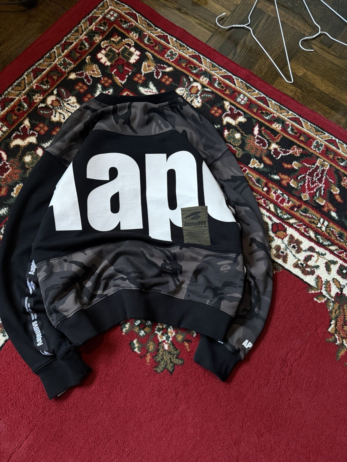 Aape By Abathing Ape Universe Camo Black Sweater Size S Sweatshirt Bape