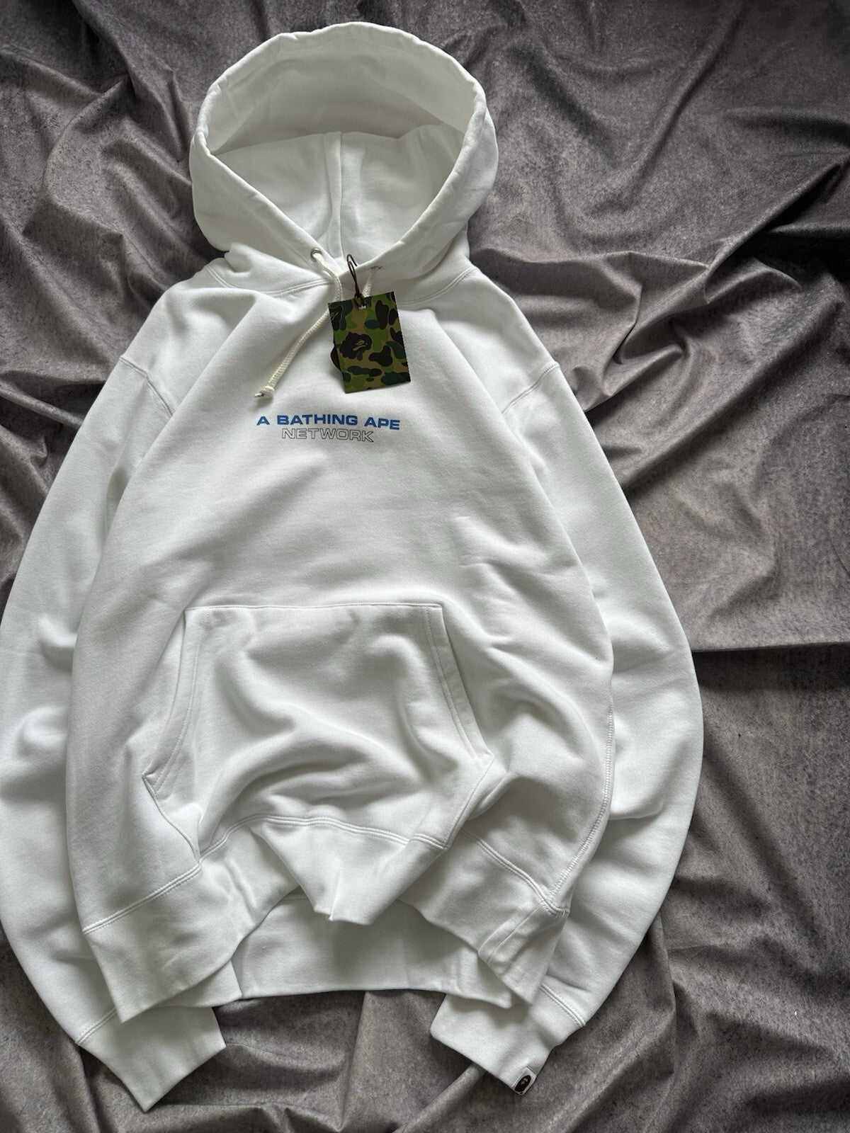 NWT Bape A Bathing Ape Network World Gone Mad Hoodie White Size XL