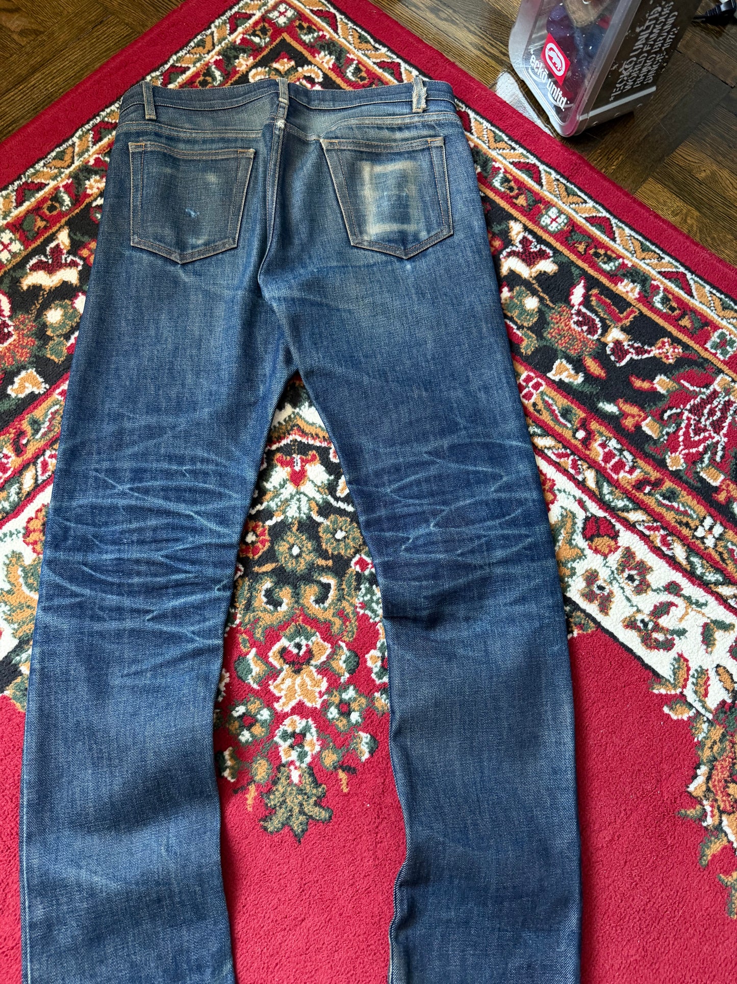 Apc Distressed New Cure Button Fly Denim - Jeans