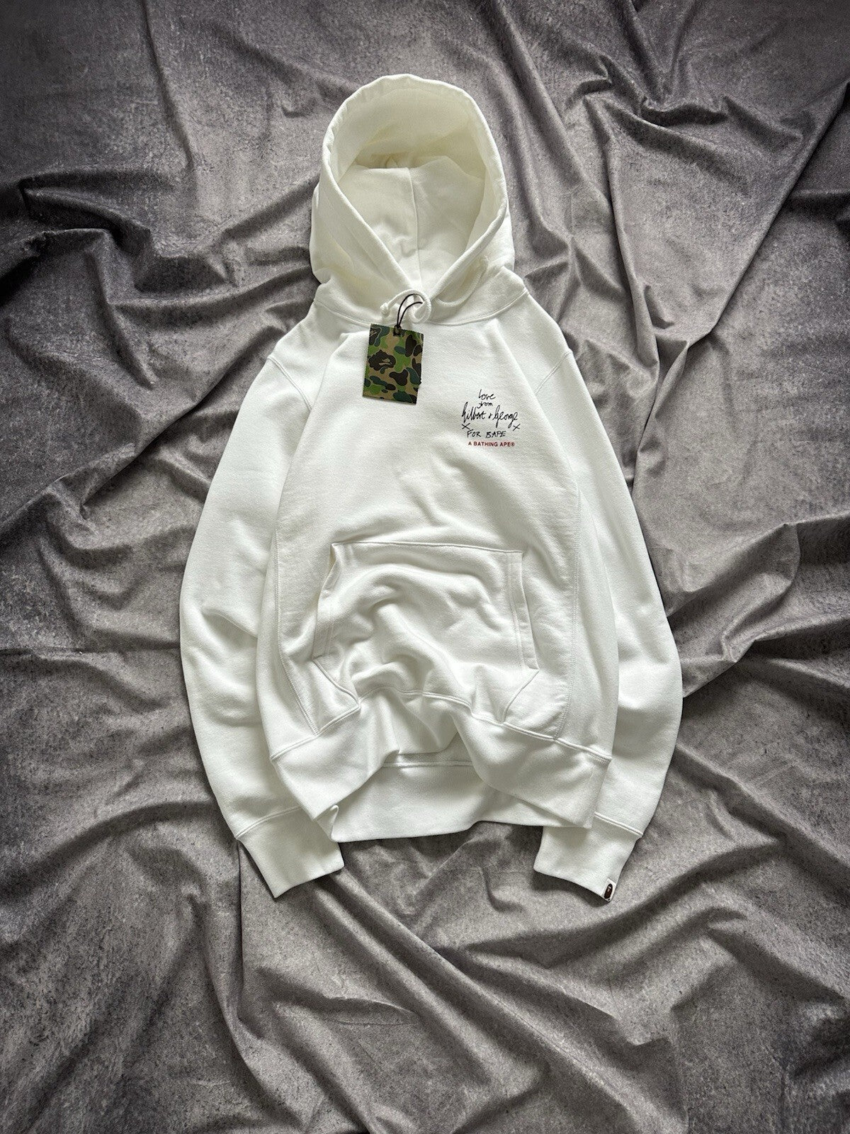 A Bathing Ape Bape Gilbert George Blooded Hoodie White Size M