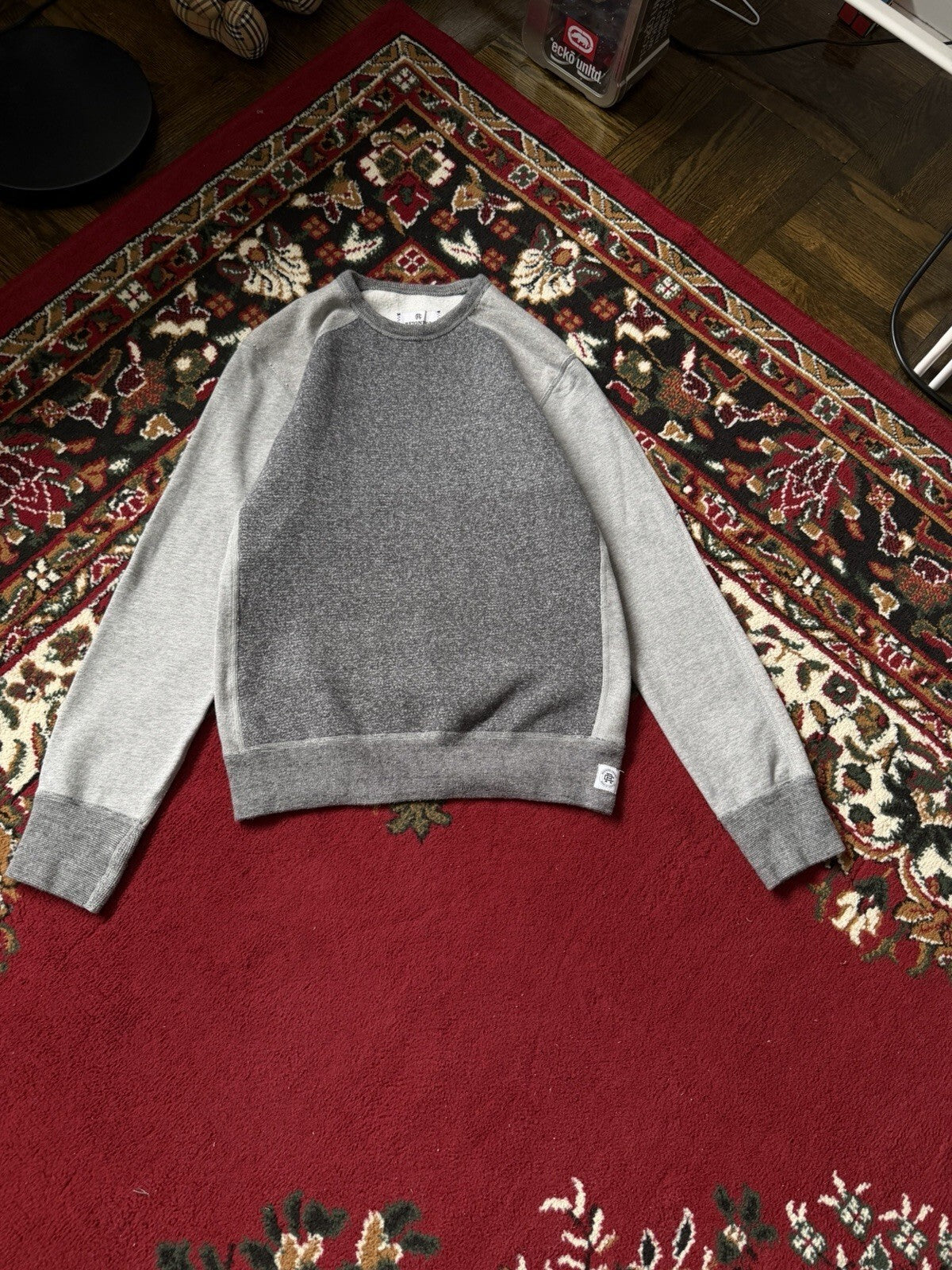 Reigning Champ Fleece Basic Sweatshirt Size XS Mens Gray