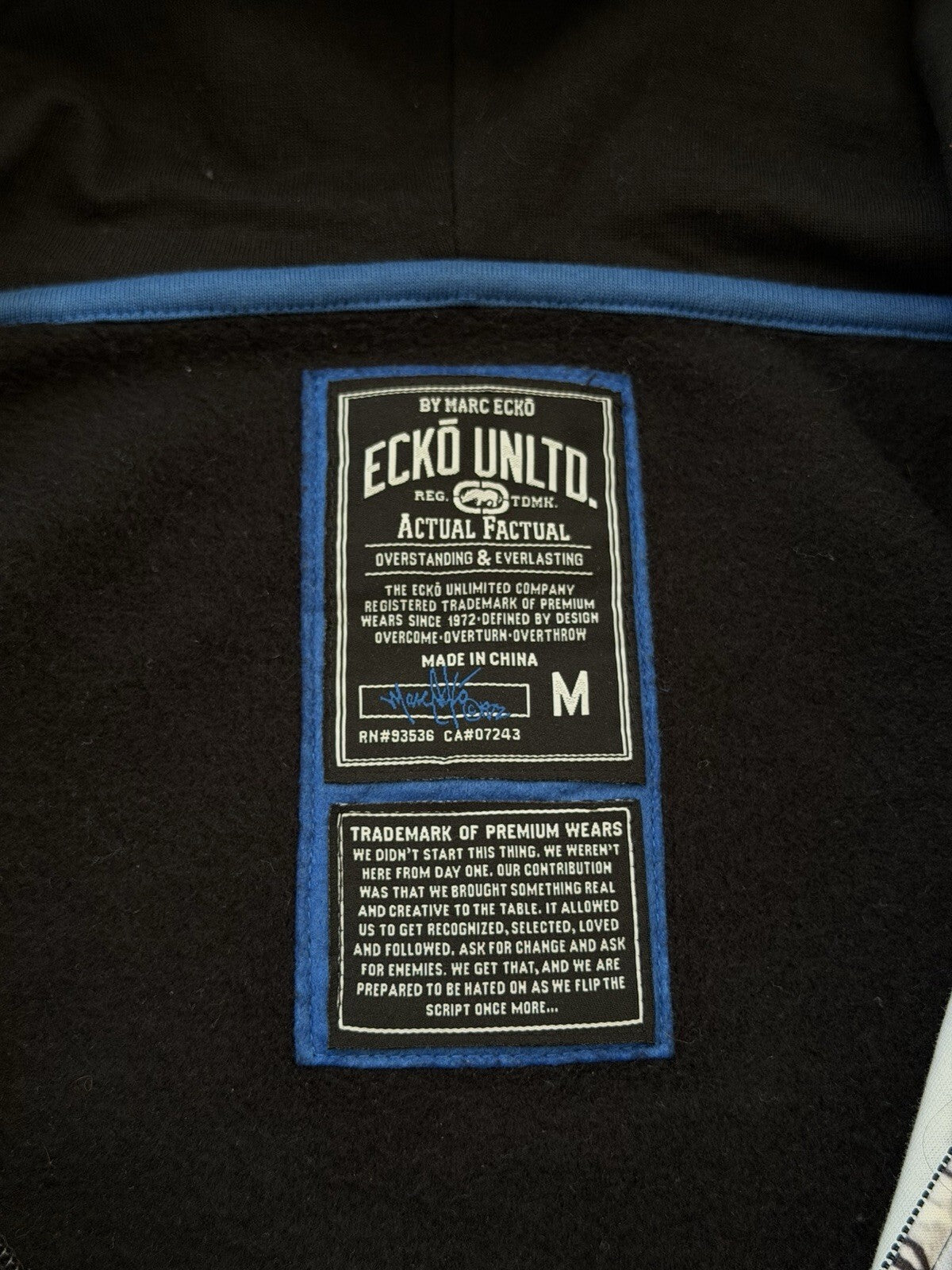 Vintage Ecko Unltd. Full Zip Hoodie Graffiti Girl Print Size M Streetwear Y2K