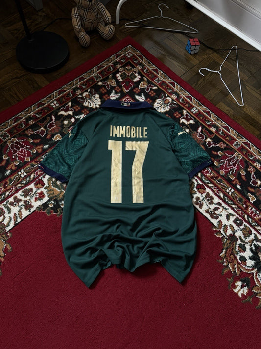 2019-20 Puma Italy Football T-Shirt Ciro Immobile #17 Size L