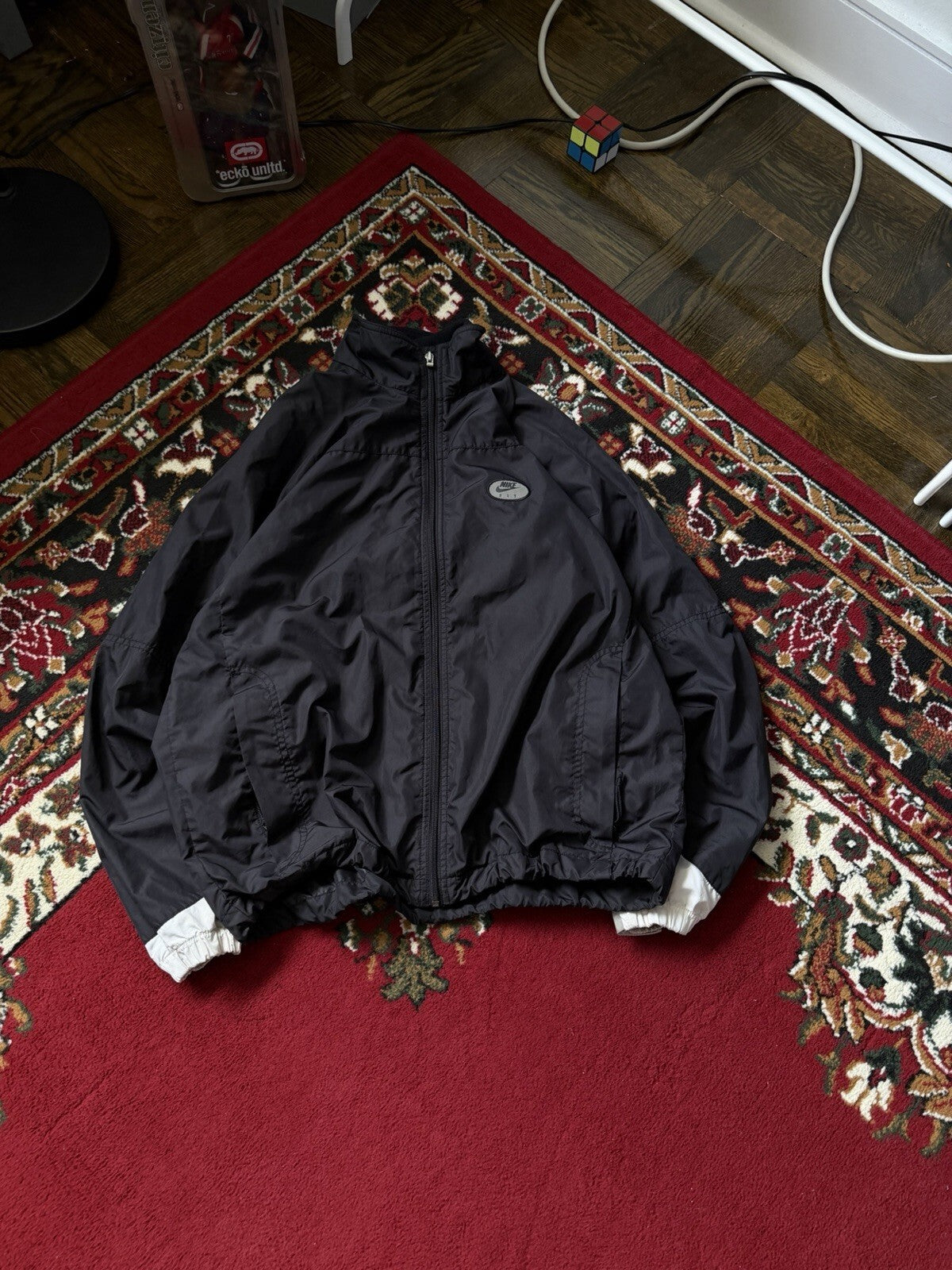 Vintage Nike Fit Nylon Jacket Windbreaker Zip Up Mens Size L 90s Y2K