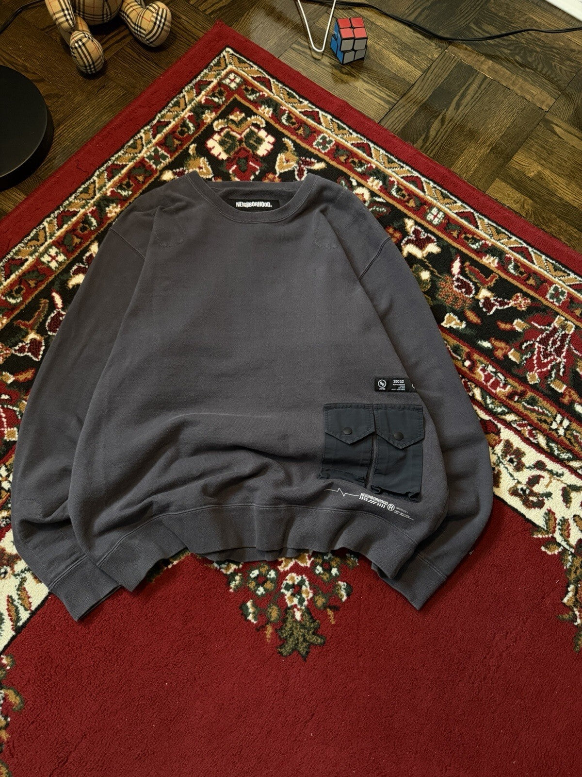 Neighborhood Japan Light-S Cargo Pockets Sweatshirt Size M Made In Japan