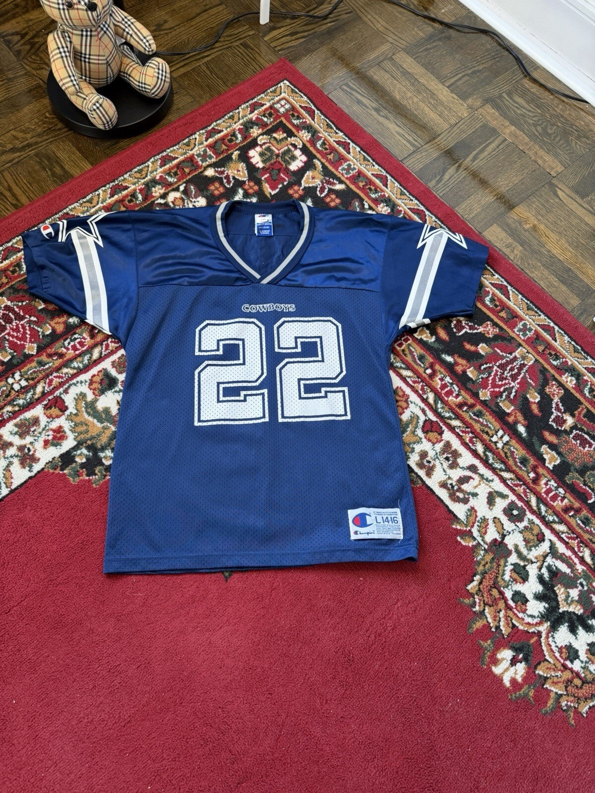 Vintage Champion NFL Dallas Cowboys Jersey E Smith #22