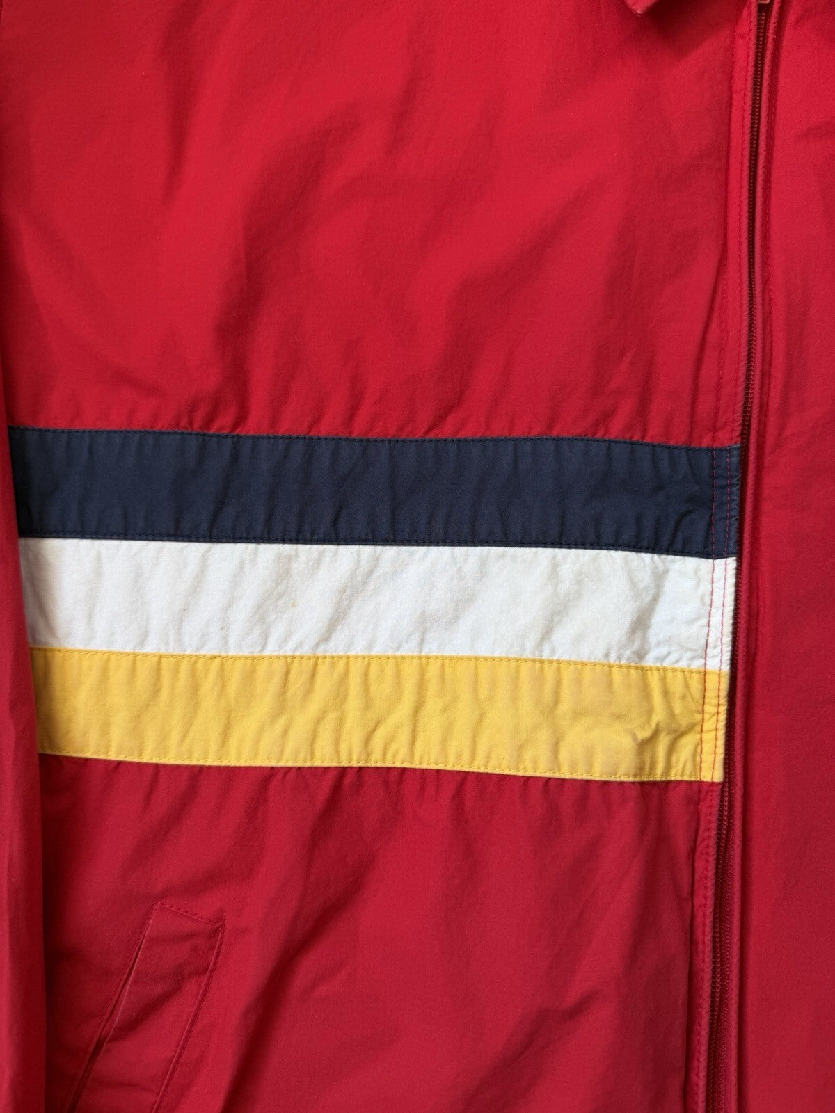 Vtg Lacoste Jacket Mens XLarge Red Bomber Harrington Preppy 90s