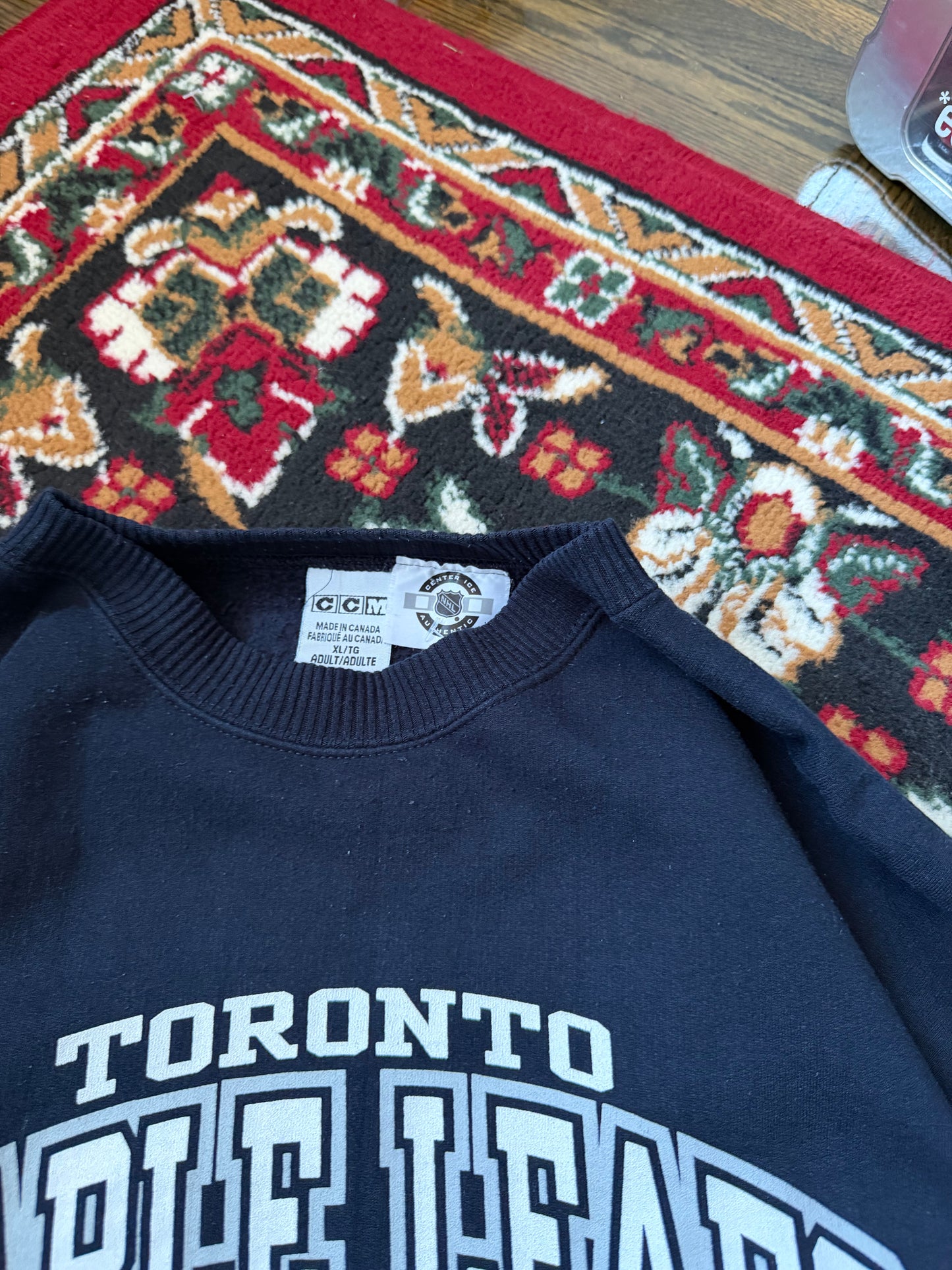 Vintage CCM Toronto Malpe Leafs 90s Navy Blue Sweatshirt