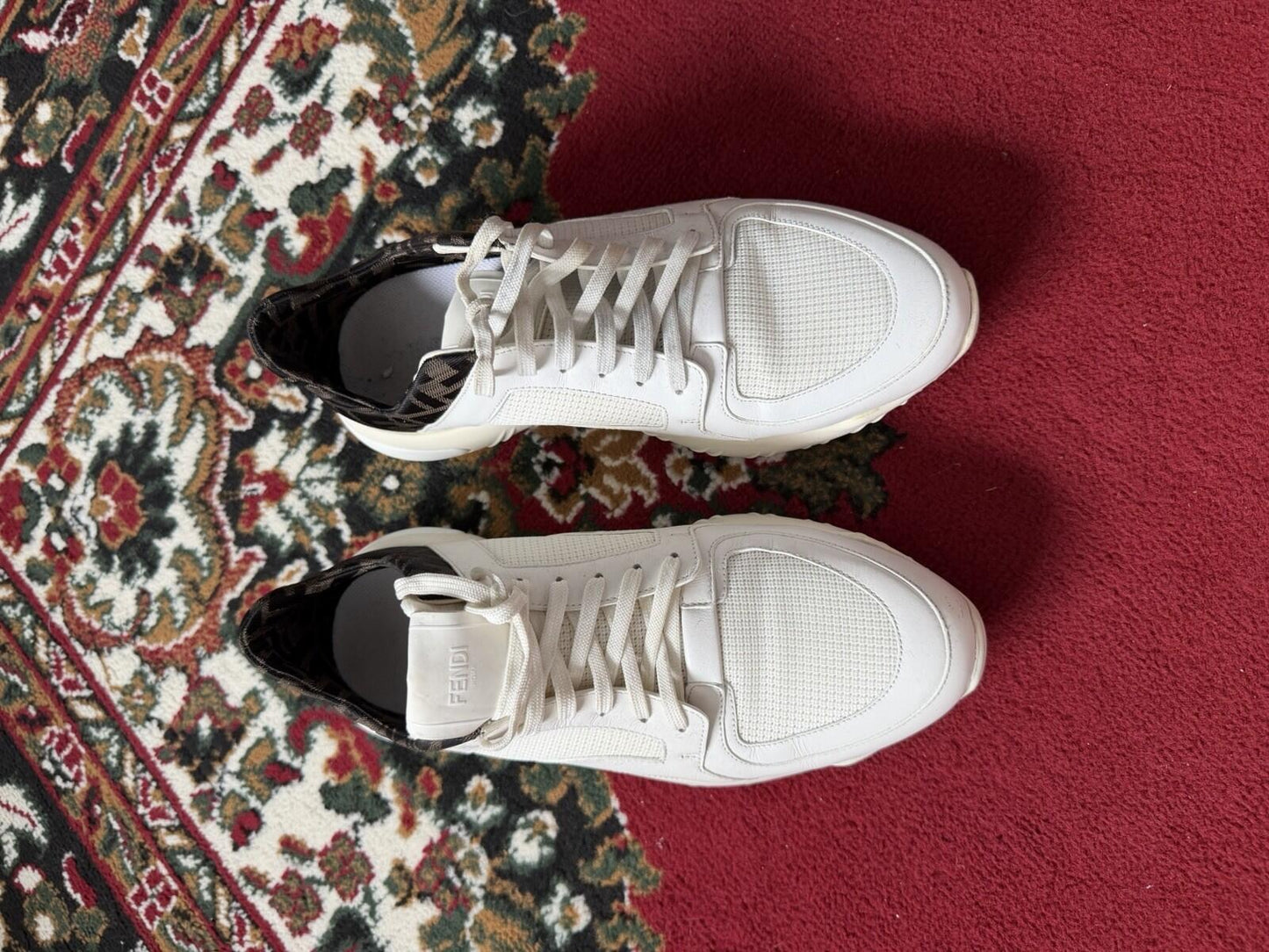 FENDI Tech Fabric Zucca FF Logo Sneakers Size: 9