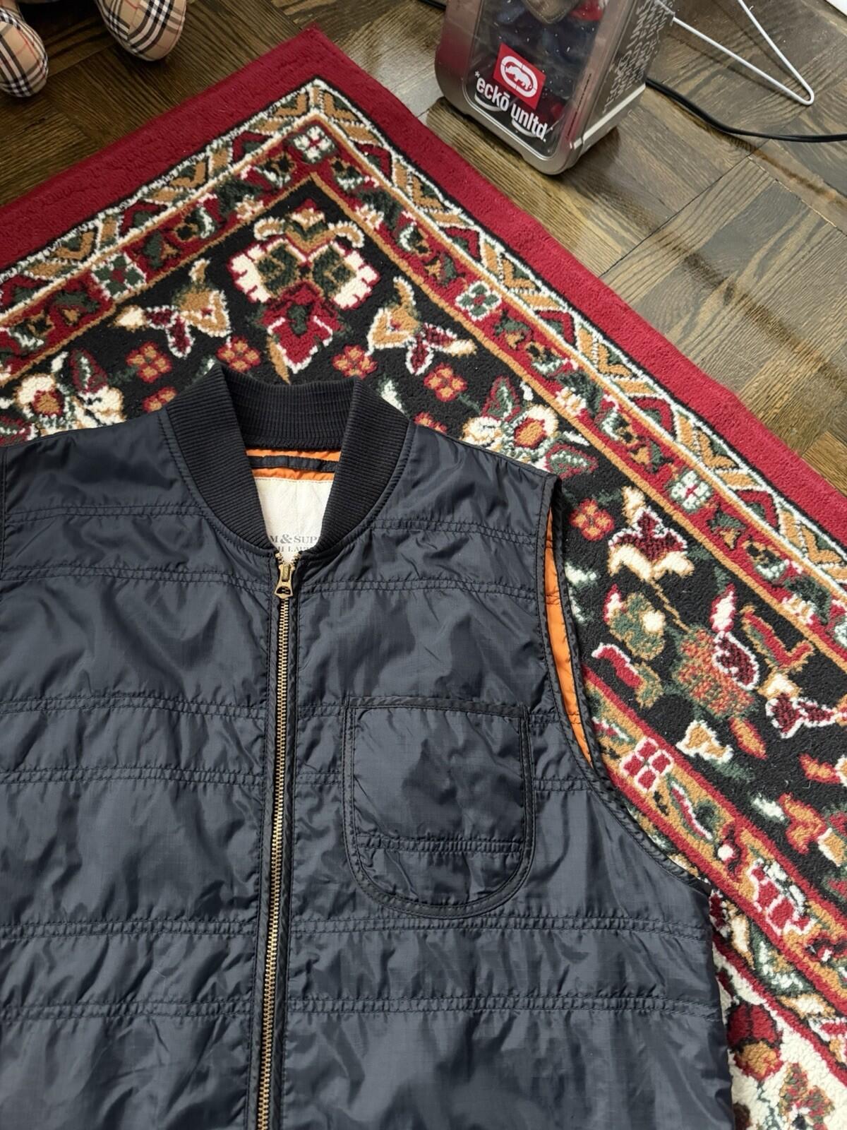 Denim & Supply Ralph Lauren Vest Mens L Black Quilted Nylon Puffer Vintage Y2K