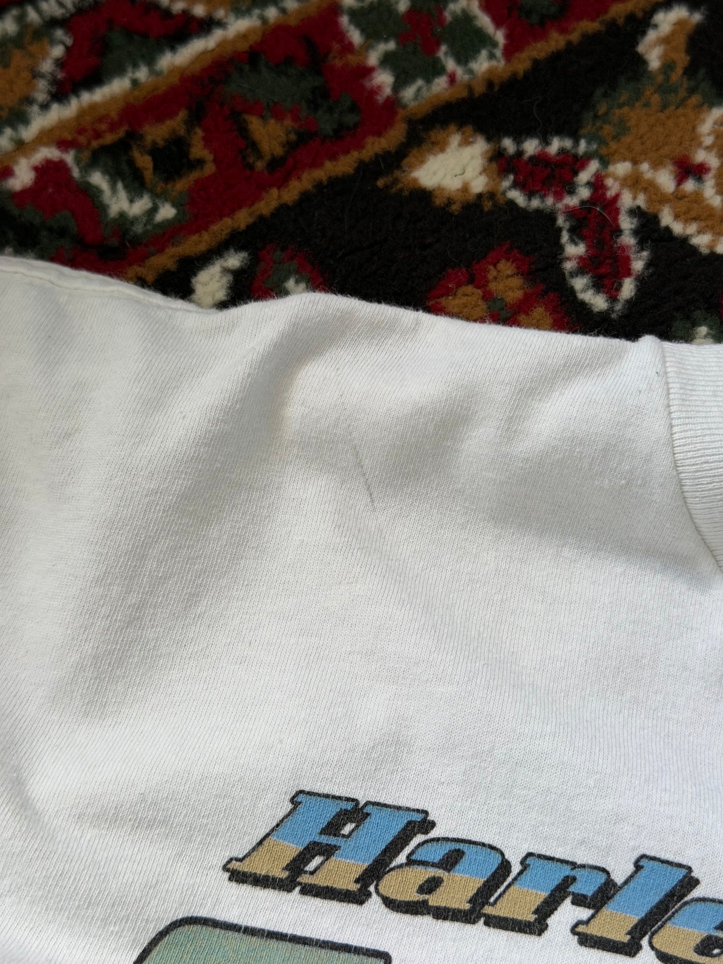 Vintage Harley Davidson Softail White Tee
