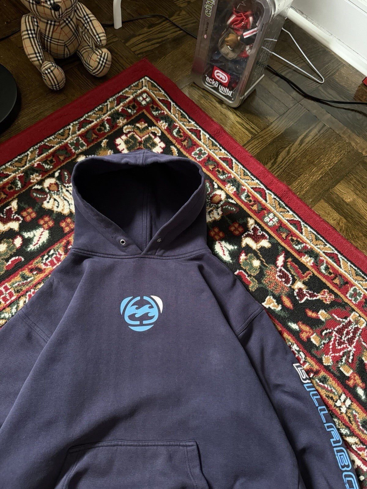 Vintage  Billabong Grail Center Log Hoodie Surf Grunge Faded Skate Rave Y2K 90s