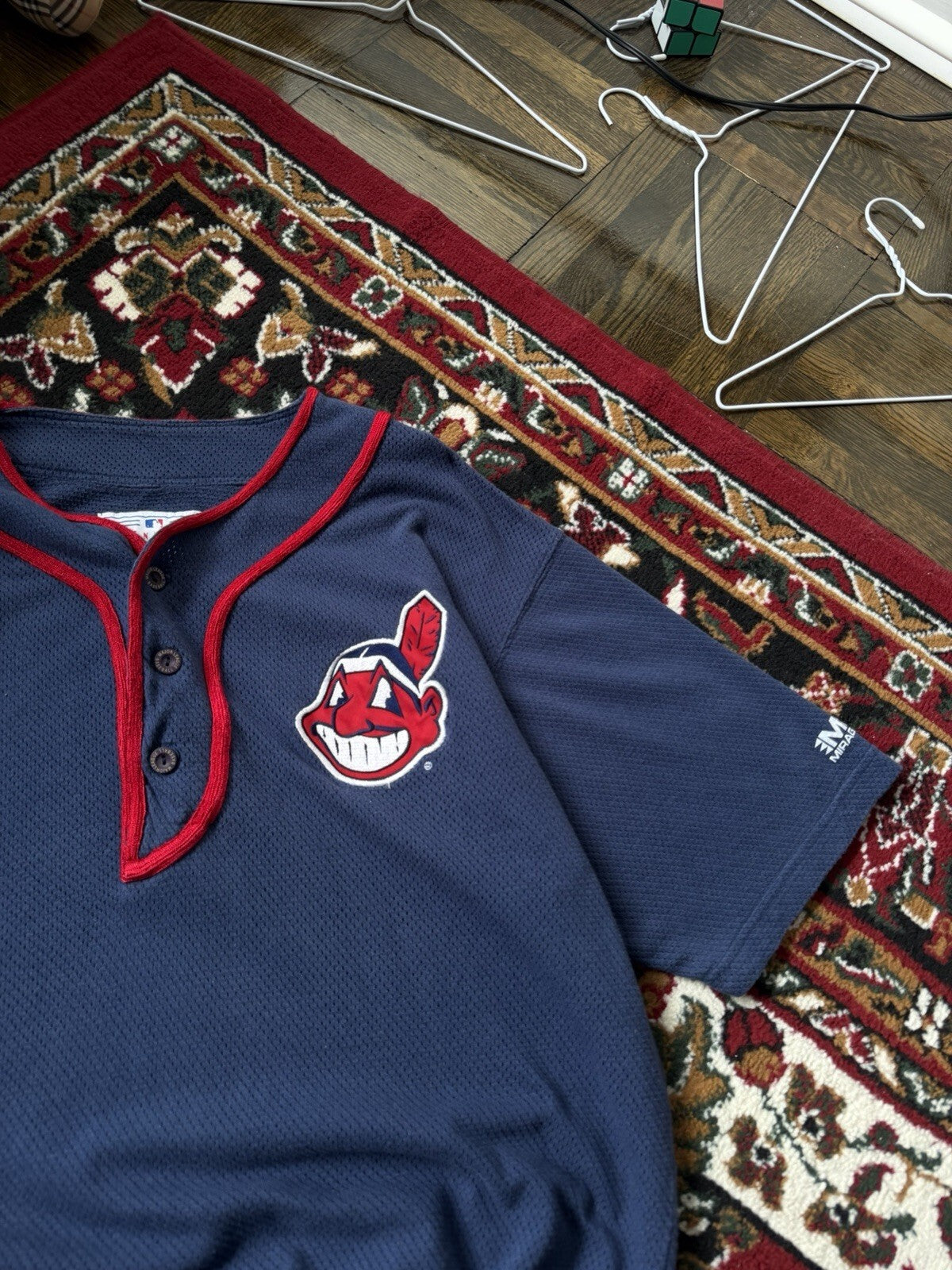 Vintage Mirage Cleveland Indians Jersey Shirt Chief Wahoo MLB Sz XL
