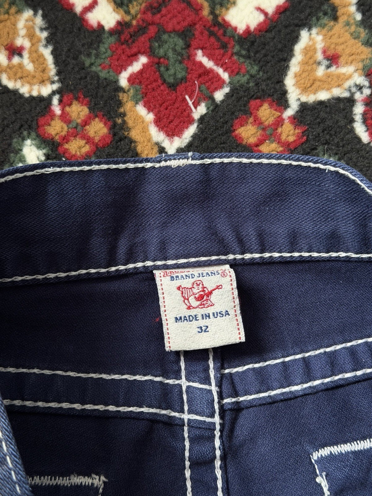 Vintage True Religion Jackson Pants Men Size 32 Blue 90s Y2K