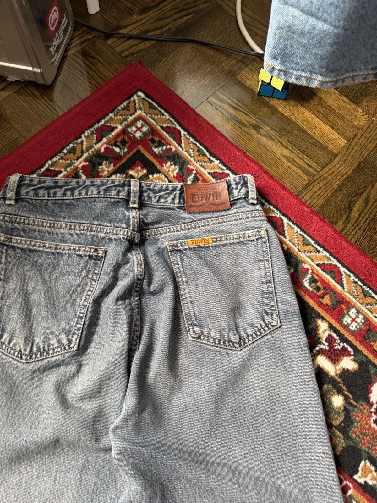 Vintage EDWIN London Slim Jeans | Size 33 x 32 | Washed Blue Japanese Denim