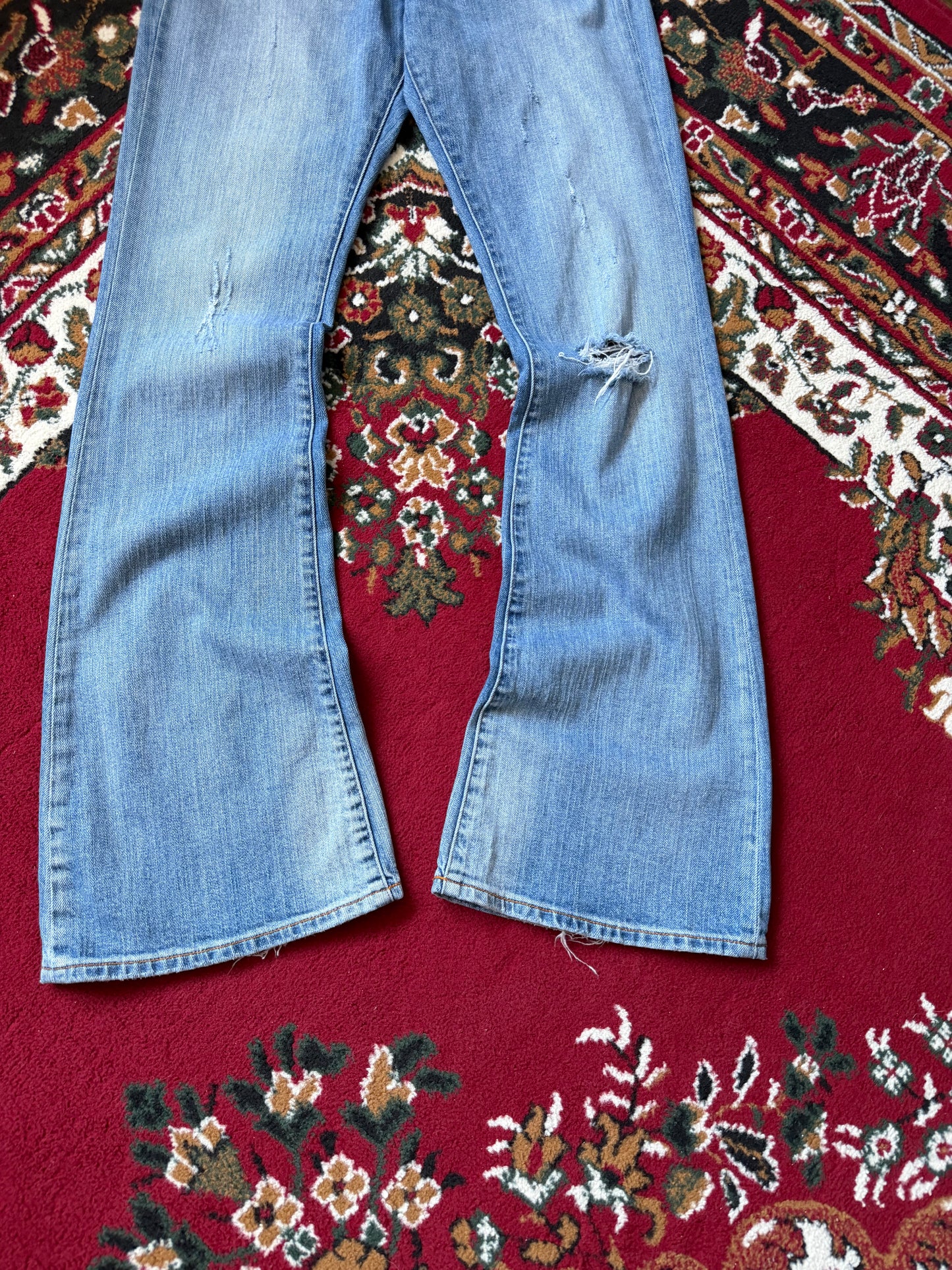 Ralph Lauren Denim & Supply Distressed Flare Jeans Womens