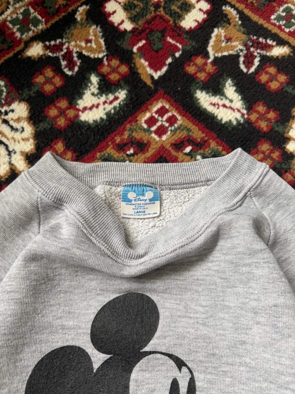 Vintage Mickey Mouse Disney Crewneck Sweatshirt 80s Made In USA L