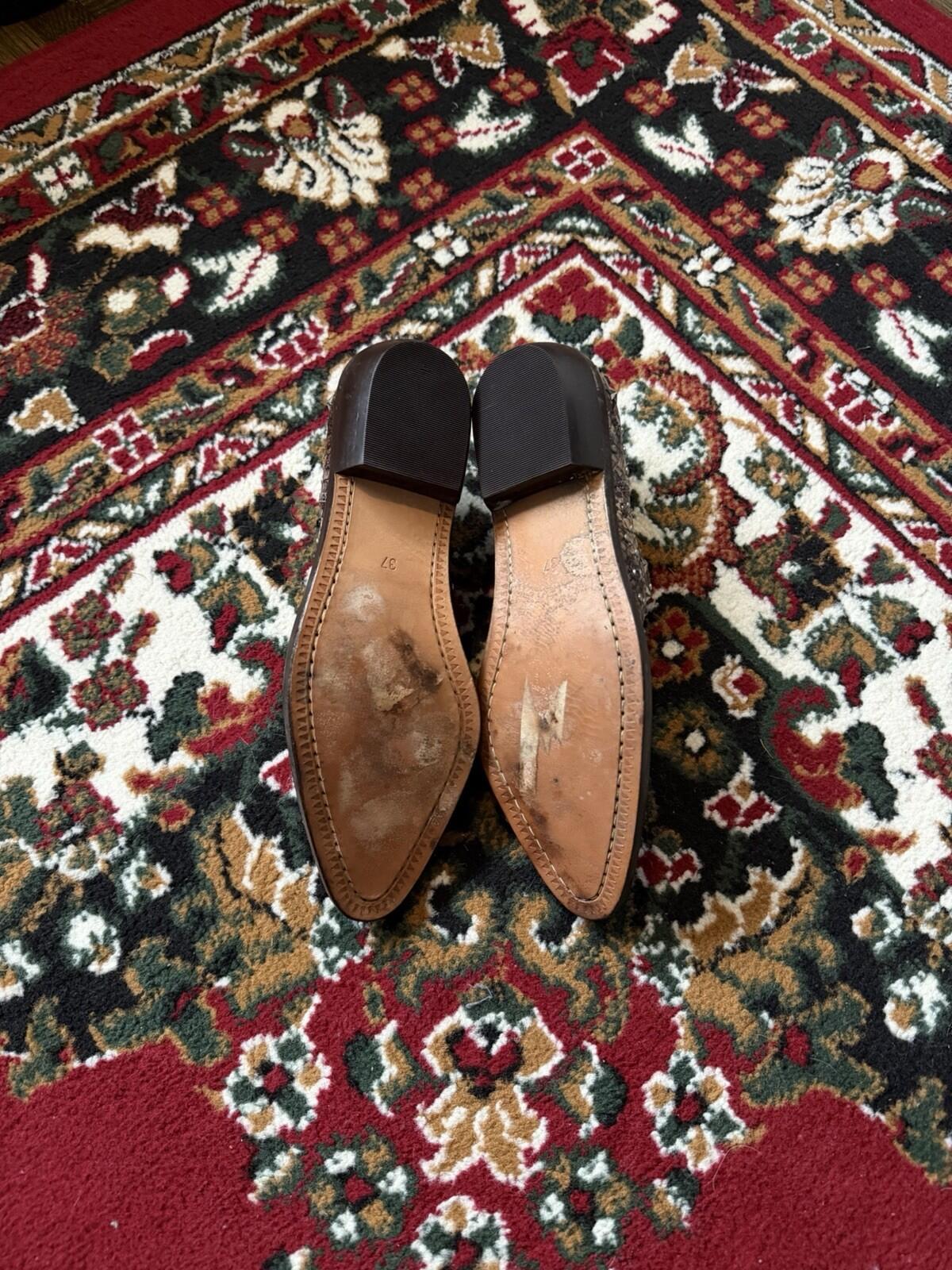 Jimmy Choo For H&M Python Exotic Western Cowboy Short Studs Shoes EU 37 | US 6