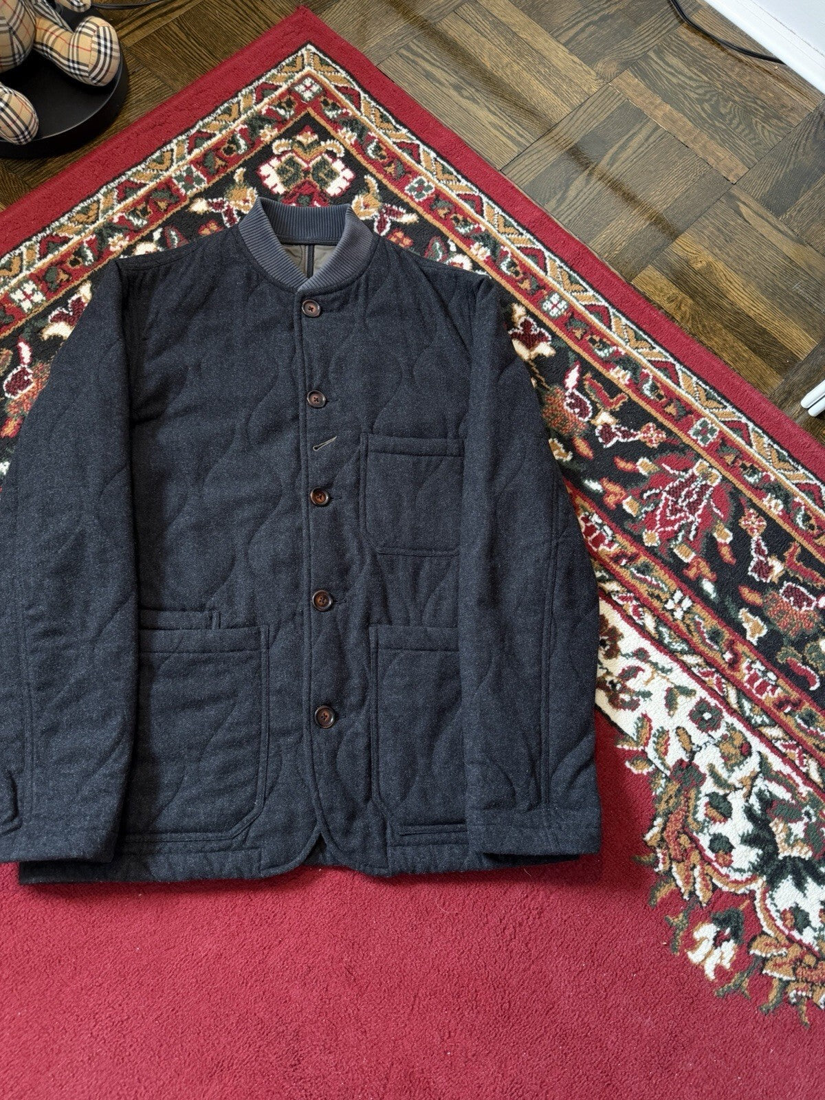 Universal Works Quilted Hunting Chore Jacket Wool Nylon M