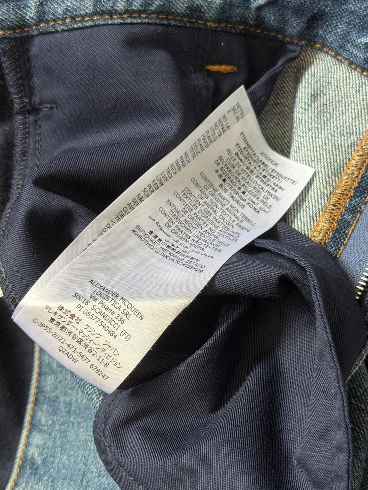 Alexander McQueen High Rise Media Mix Wool/Cotton Cargo Jeans