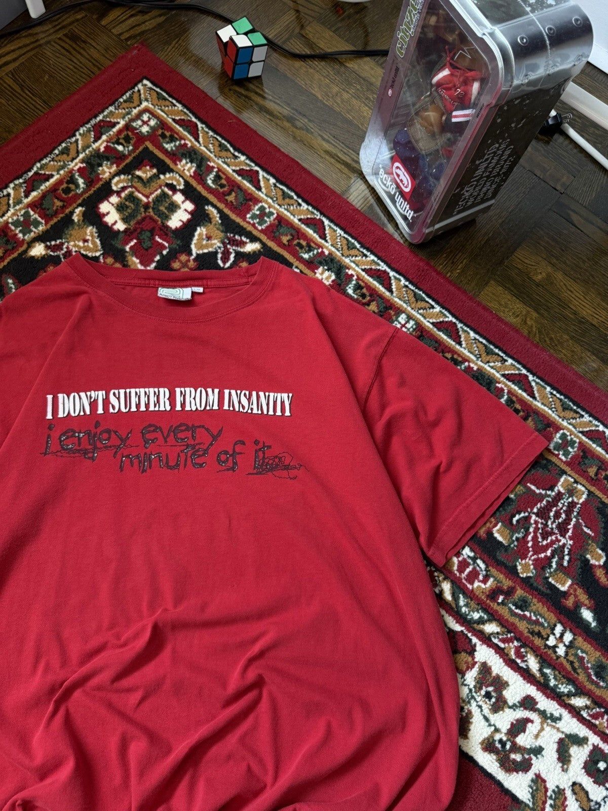 Y2K Randy River "I don't suffer from insanity ***" Vintage Skate Tee Size L
