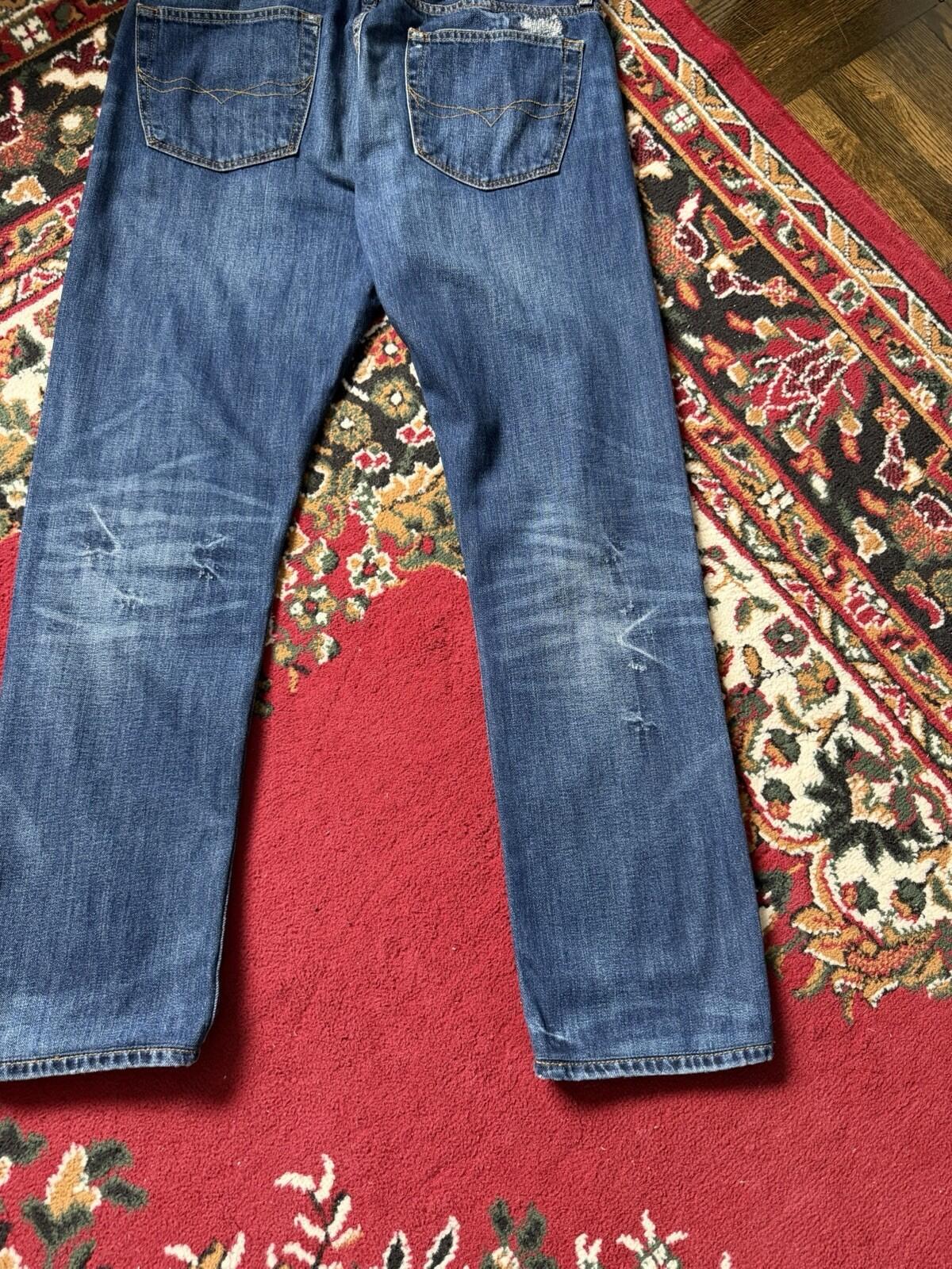 Ralph Lauren Polo Sashiko Repaired Patchwork Jeans Blue Size 34/32 Denim Pants