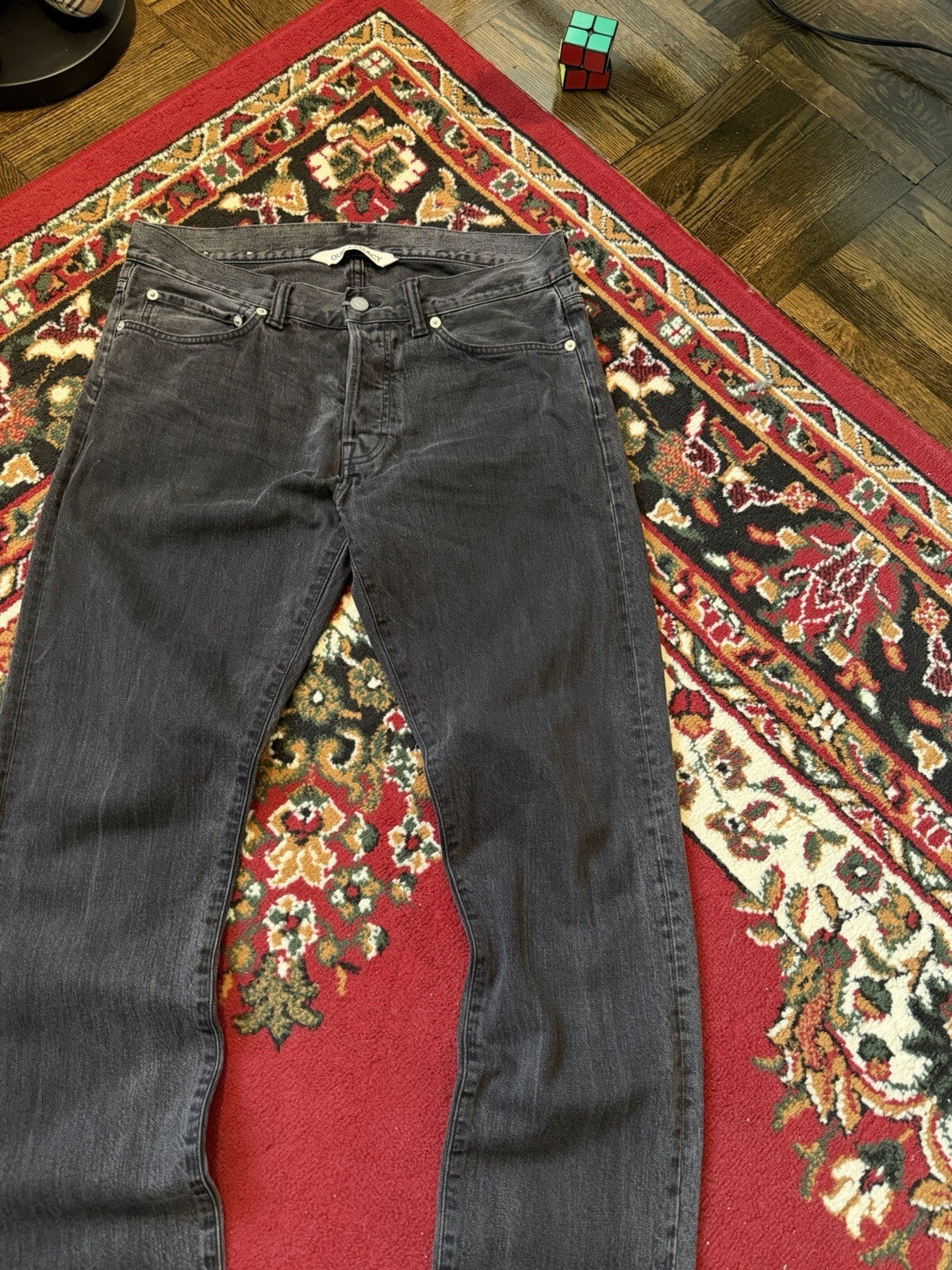 Our Legacy Mens Zero Cut Broken Twill Black Denim Jeans Pants Dark Wash - 33x32