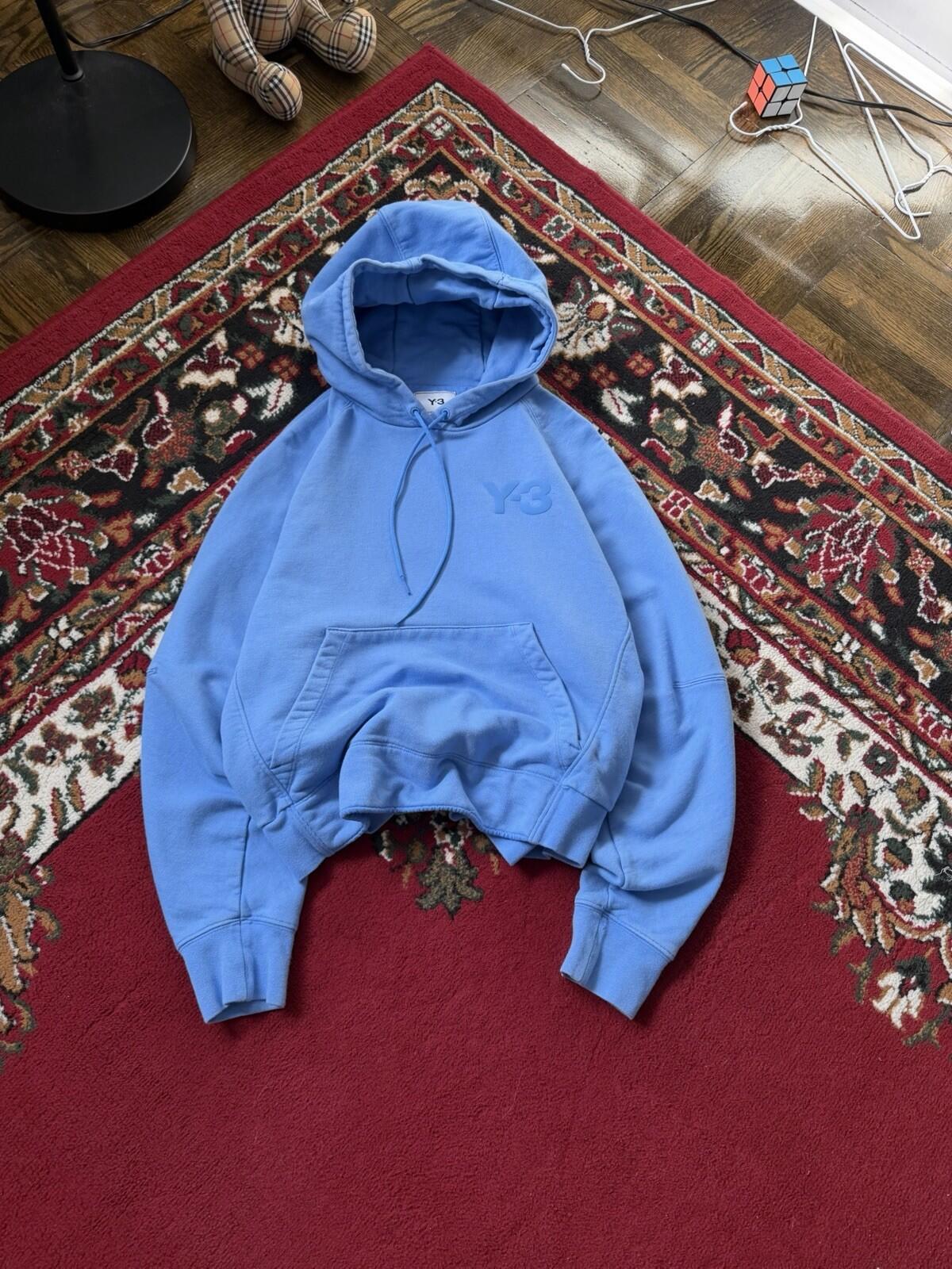 Y-3 Yohji Yamamoto x Adidas Classic Logo Hoodie Baby Blue Size S