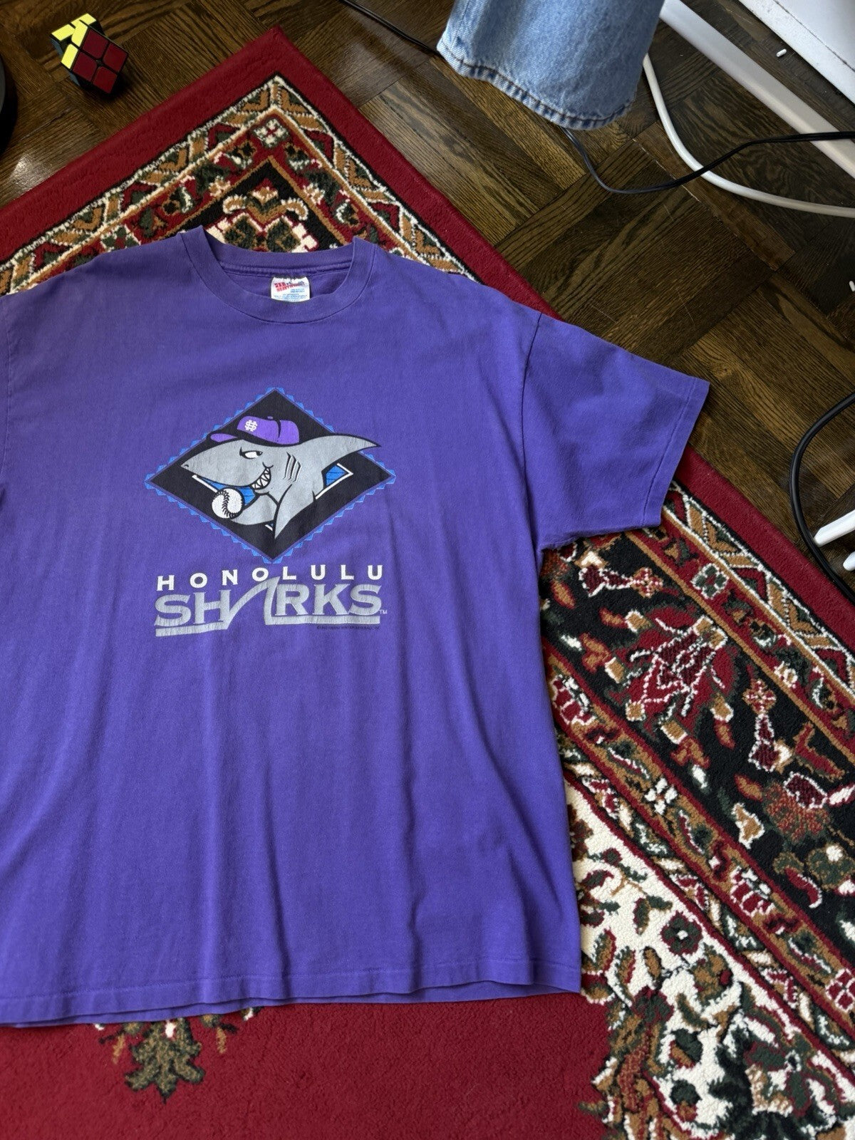 Vintage 1993 Honolulu Sharks Inaugural Season Tee Size XL Single Stitch