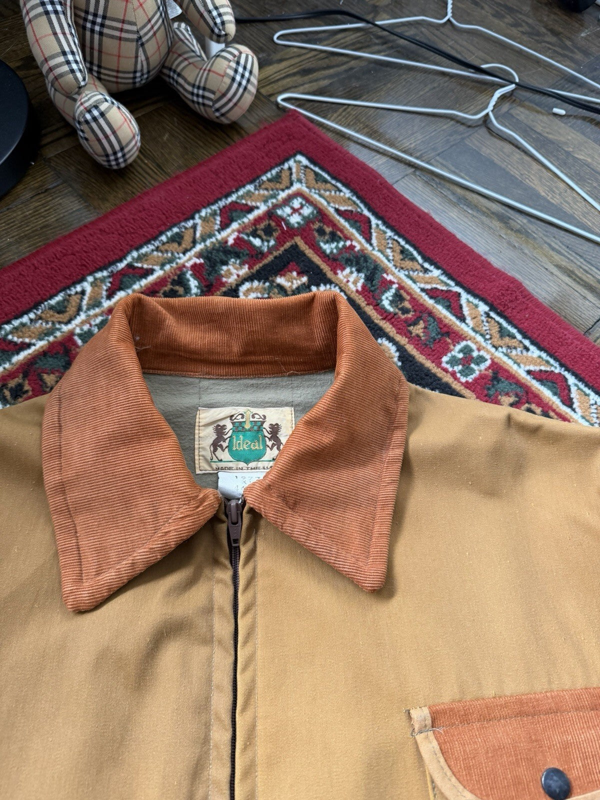 Vintage Ideal 1977 Fishing Jacket Outdoor Hunting Large Made In USA 70s 80s 90s