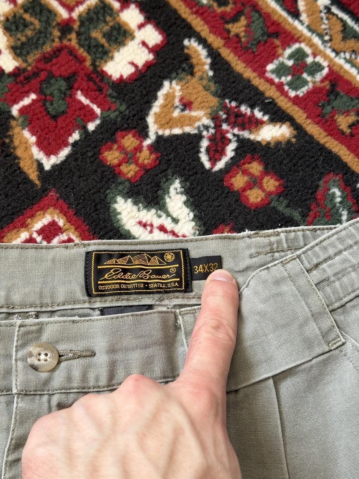 90s Eddie Bauer Vintage Convertible Zip Off Pants Men's 34/32 Hunting Hiking