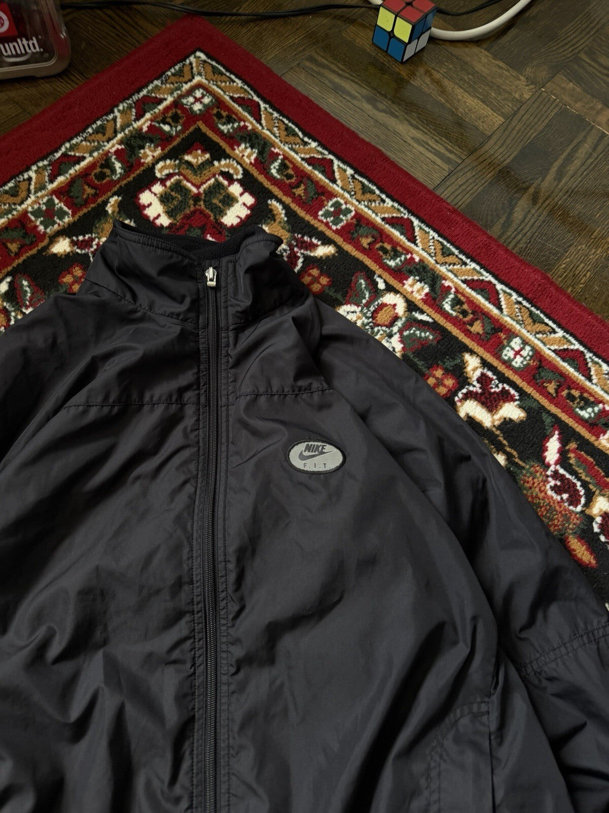 Vintage Nike Fit Nylon Jacket Windbreaker Zip Up Mens Size L 90s Y2K