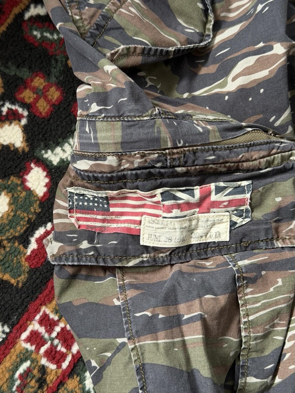 Ralph Lauren Denim Supply Flag Military Army Camo Cargo Pants Trousers 32 x 32