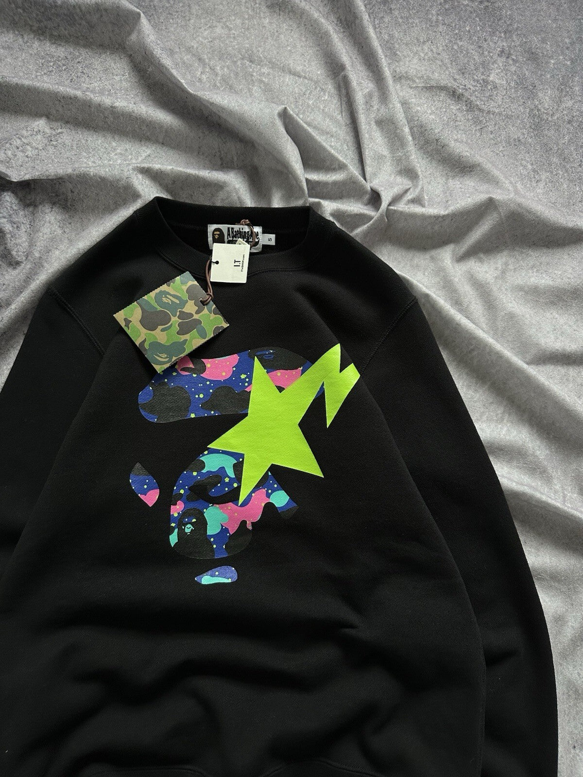 Bape x Kid Cudi Crewneck Cudi Sta Small Authentic Vintage Black