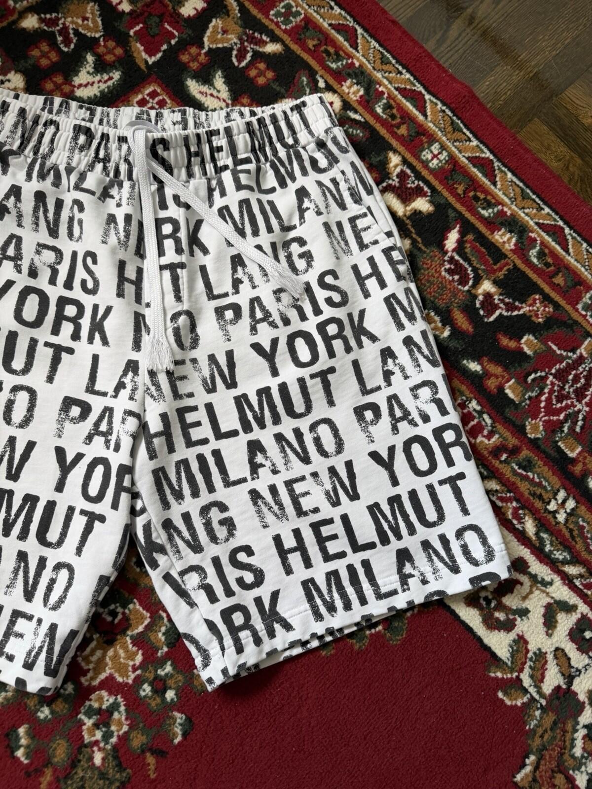 Helmut Lang New York Monogram T-shirt / Shorts Set Tee Size XL White / Black